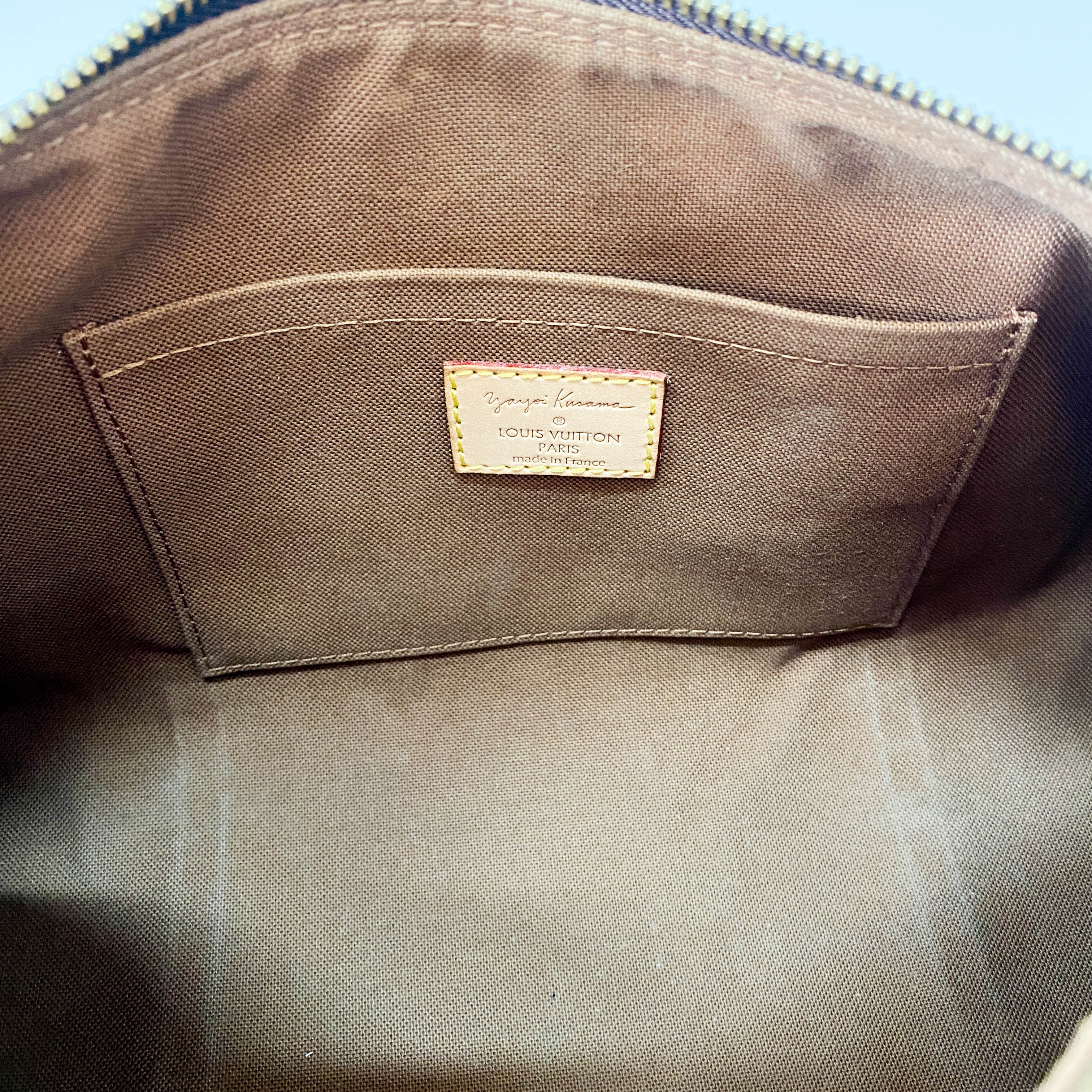 Yayoi Kusama Monogram Pumpkin Dot Papillon Red Shoulder Bag