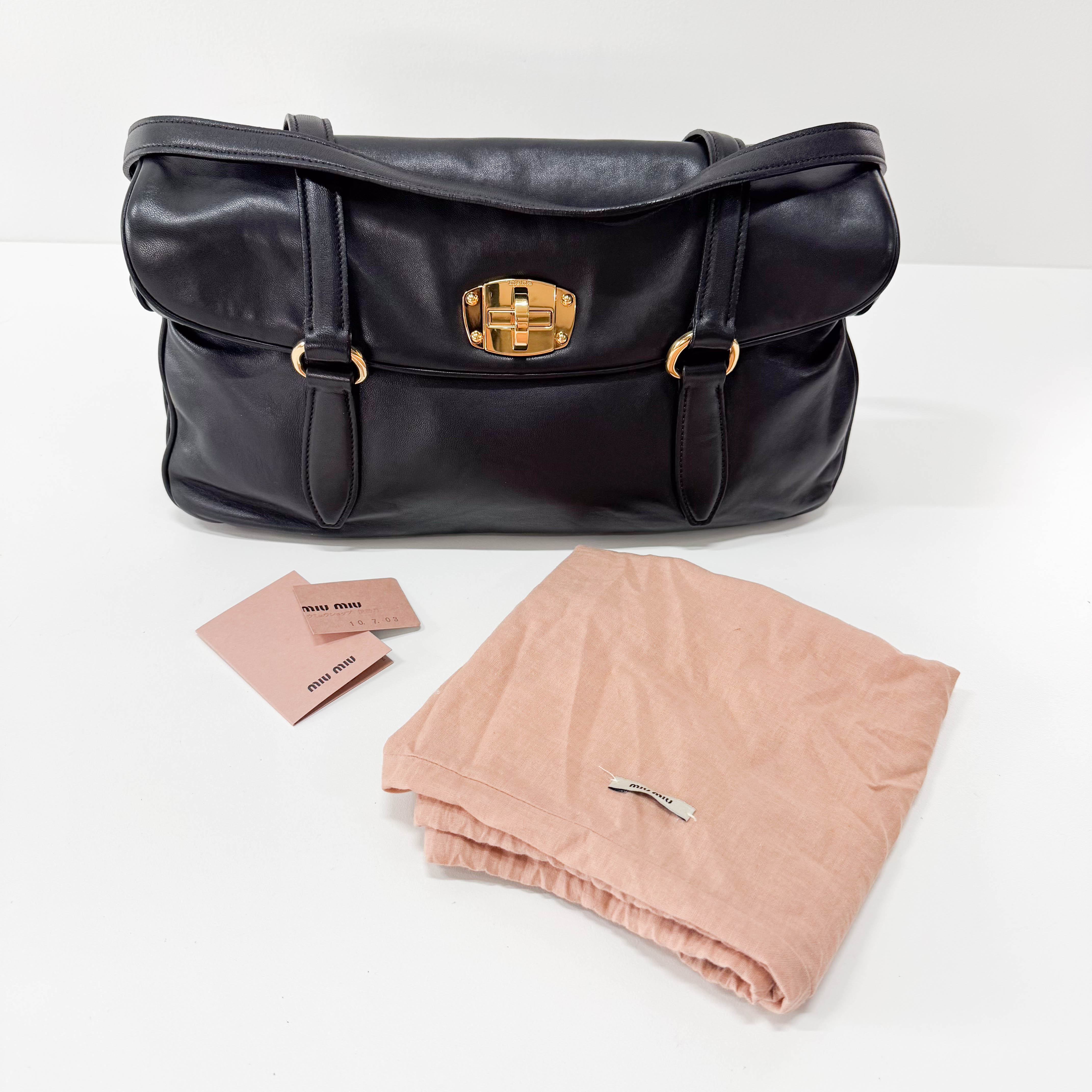 Black Leather Shoulder Bag