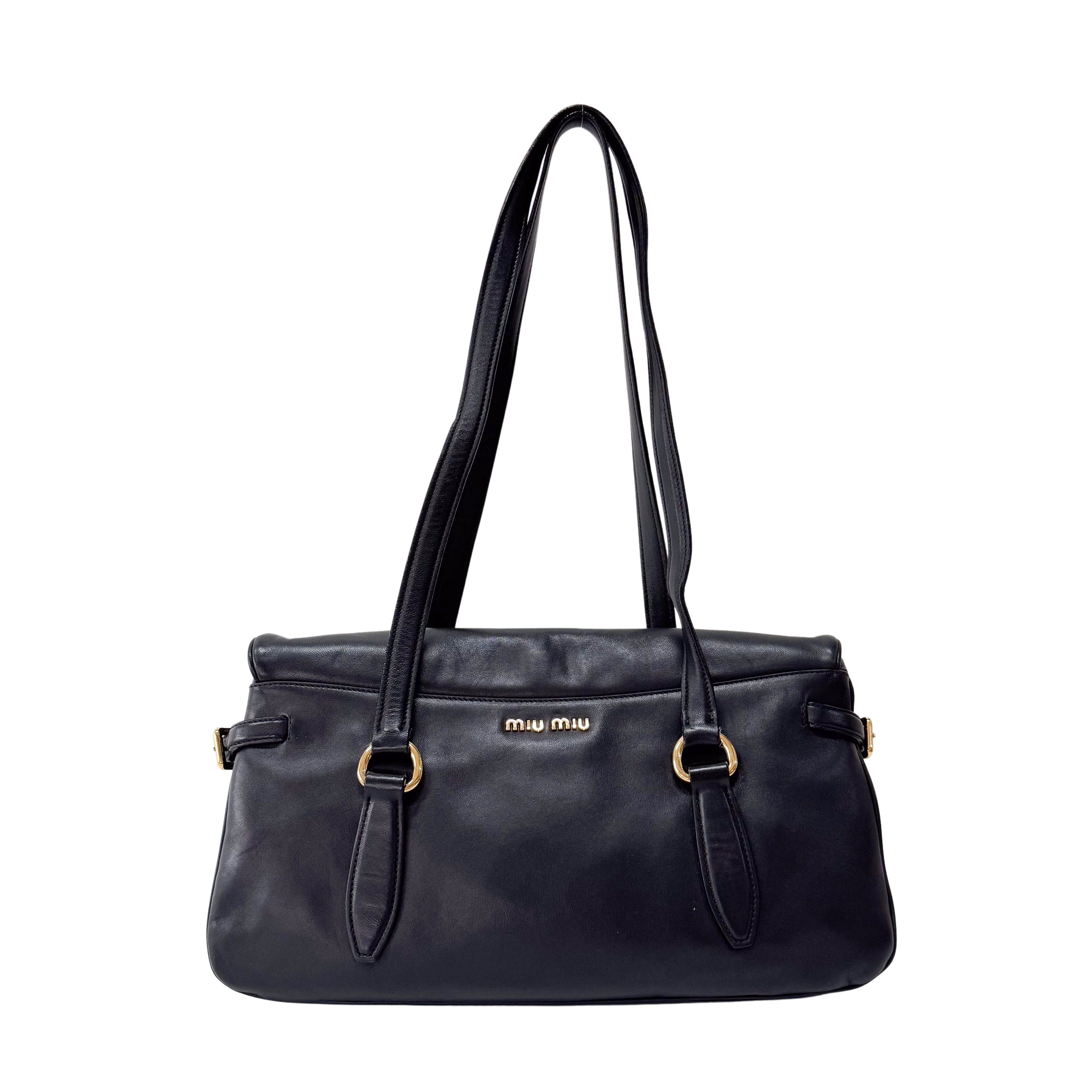 Black Leather Shoulder Bag