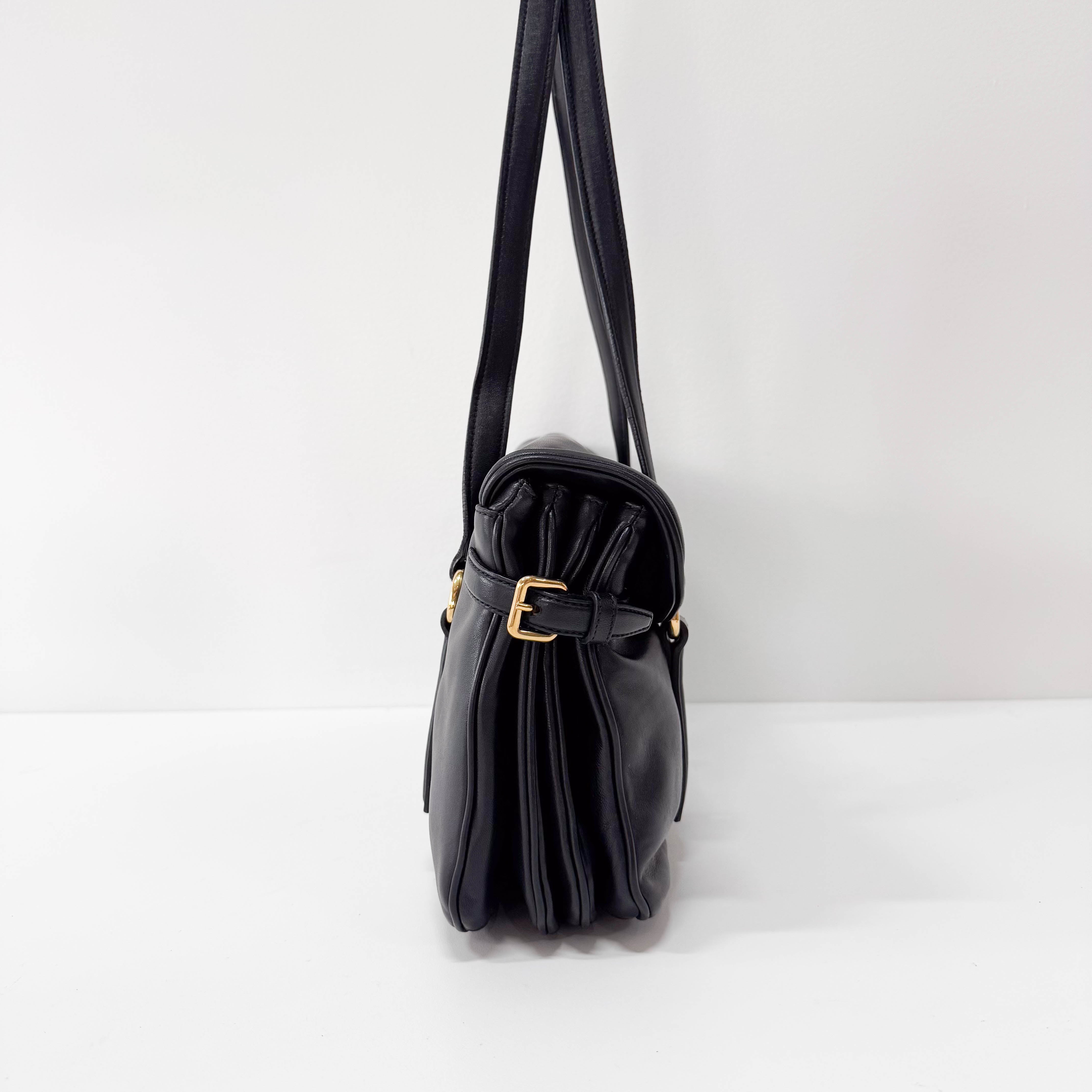 Black Leather Shoulder Bag