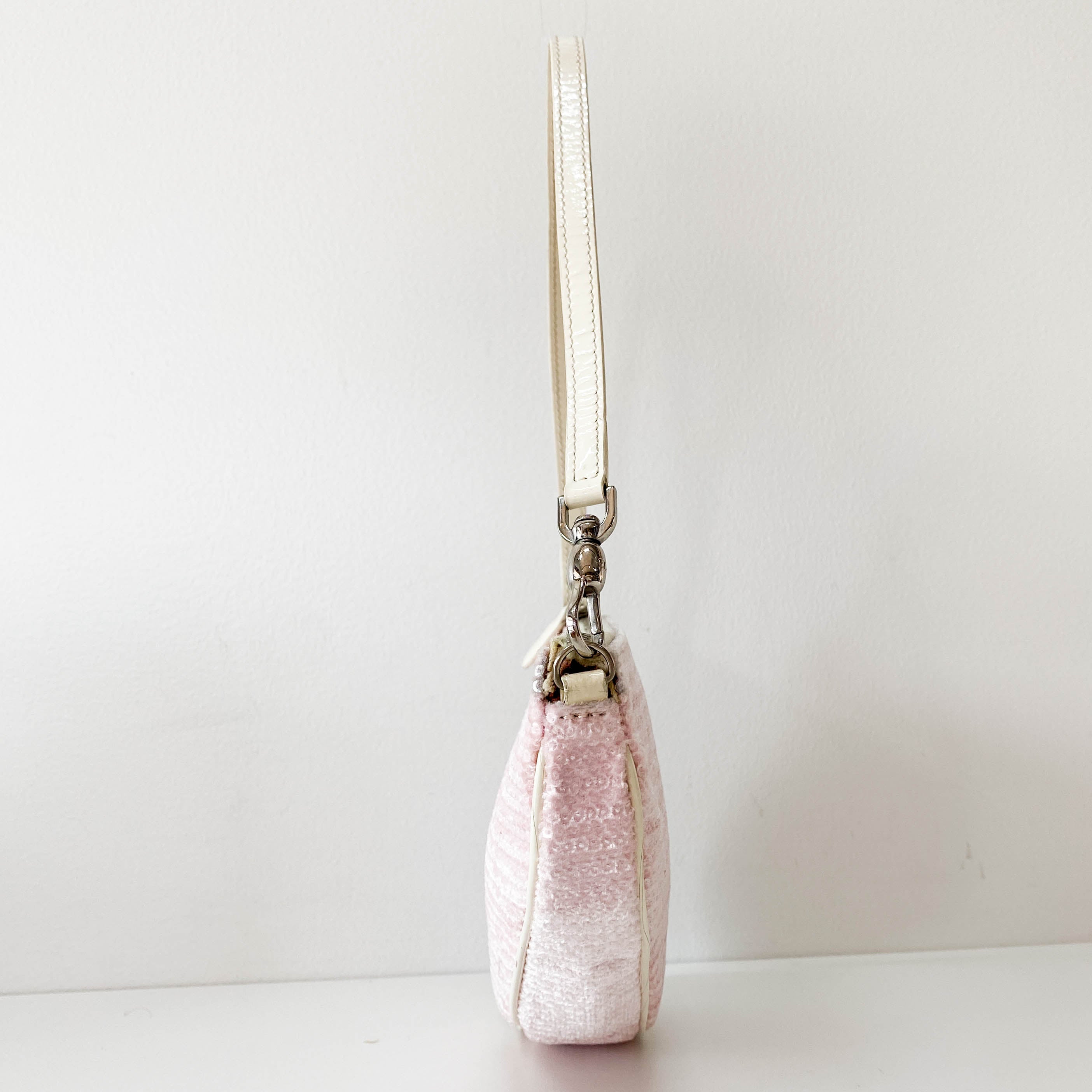 Limited Edition Mini Saddle Pink Sequin Shoulder Bag