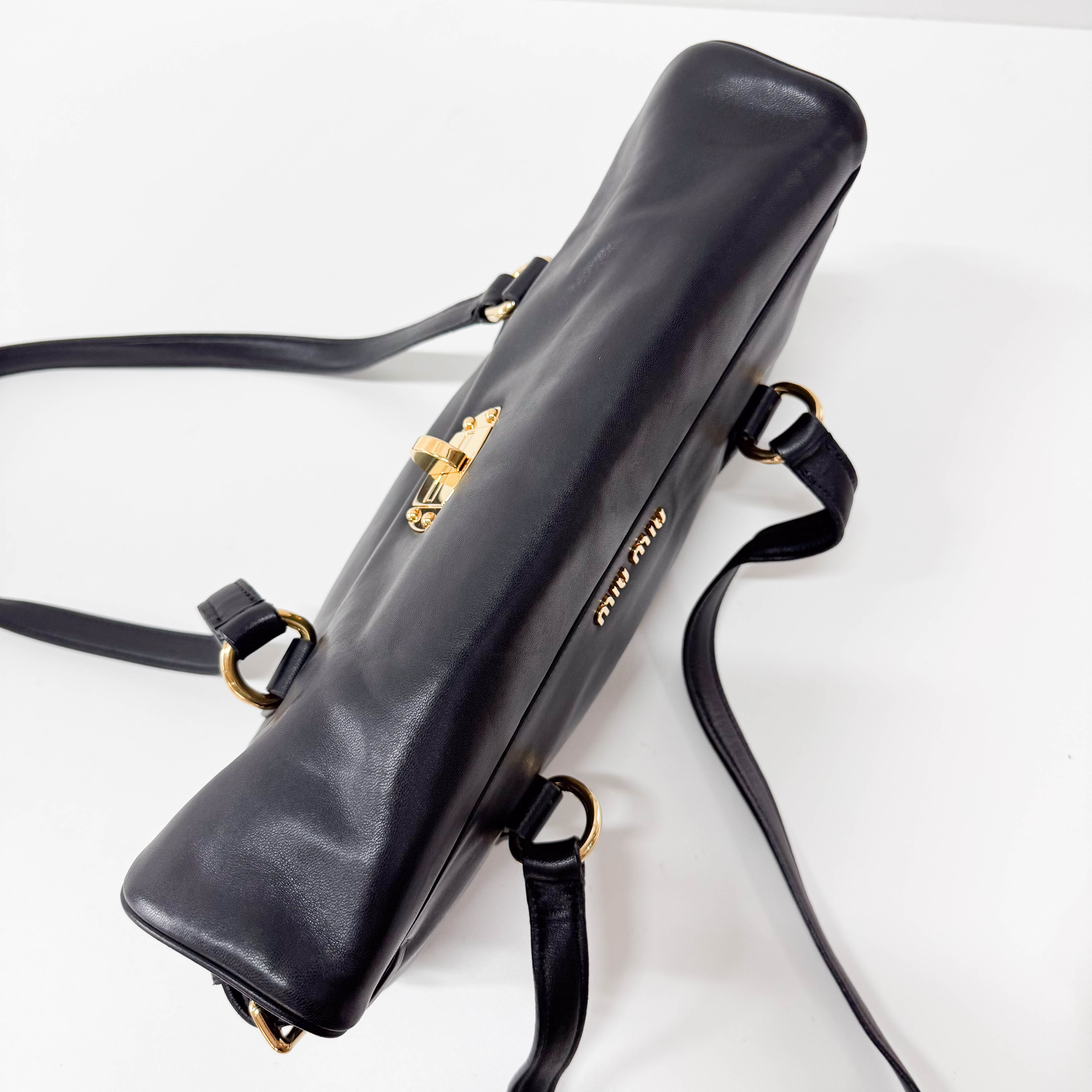 Black Leather Shoulder Bag