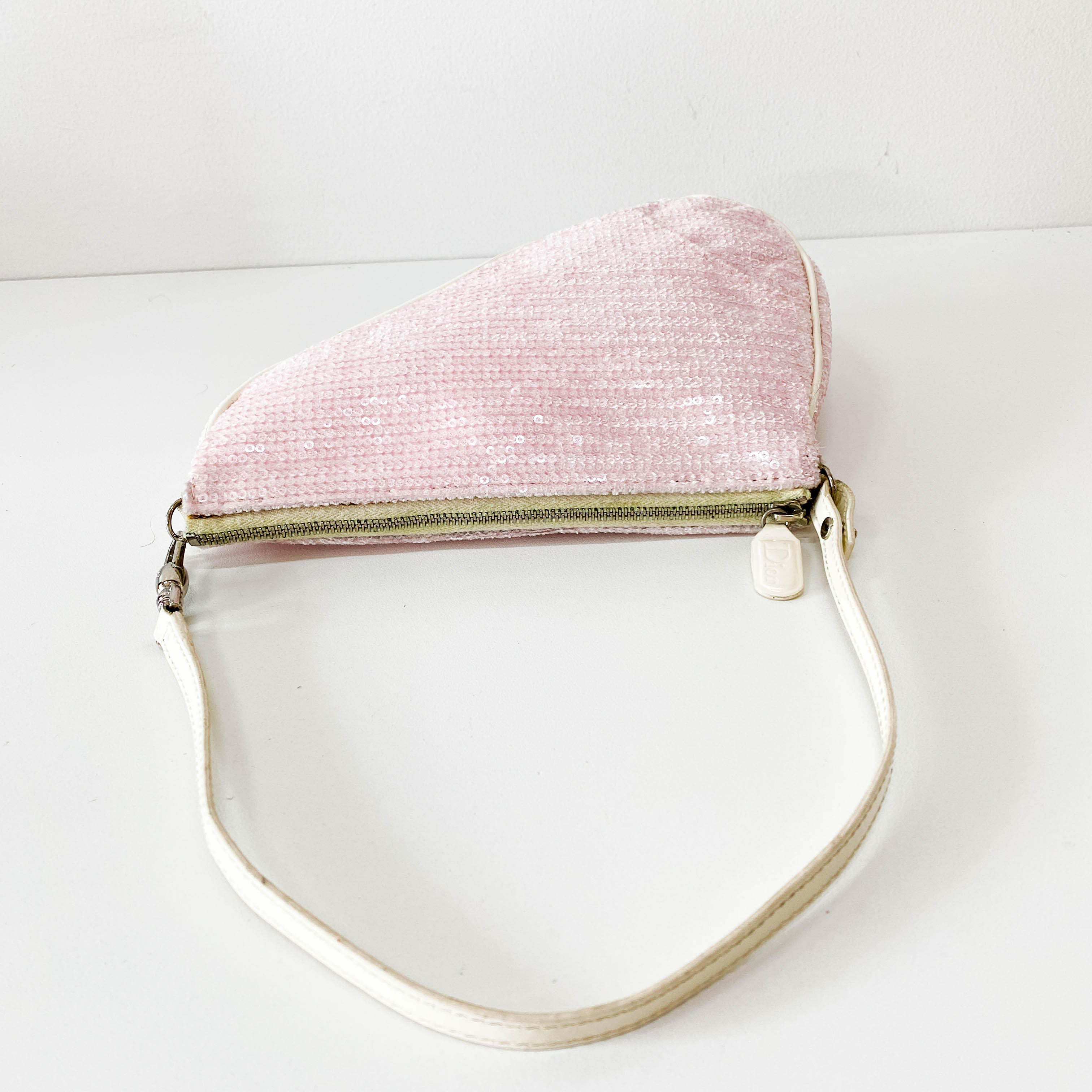 Limited Edition Mini Saddle Pink Sequin Shoulder Bag