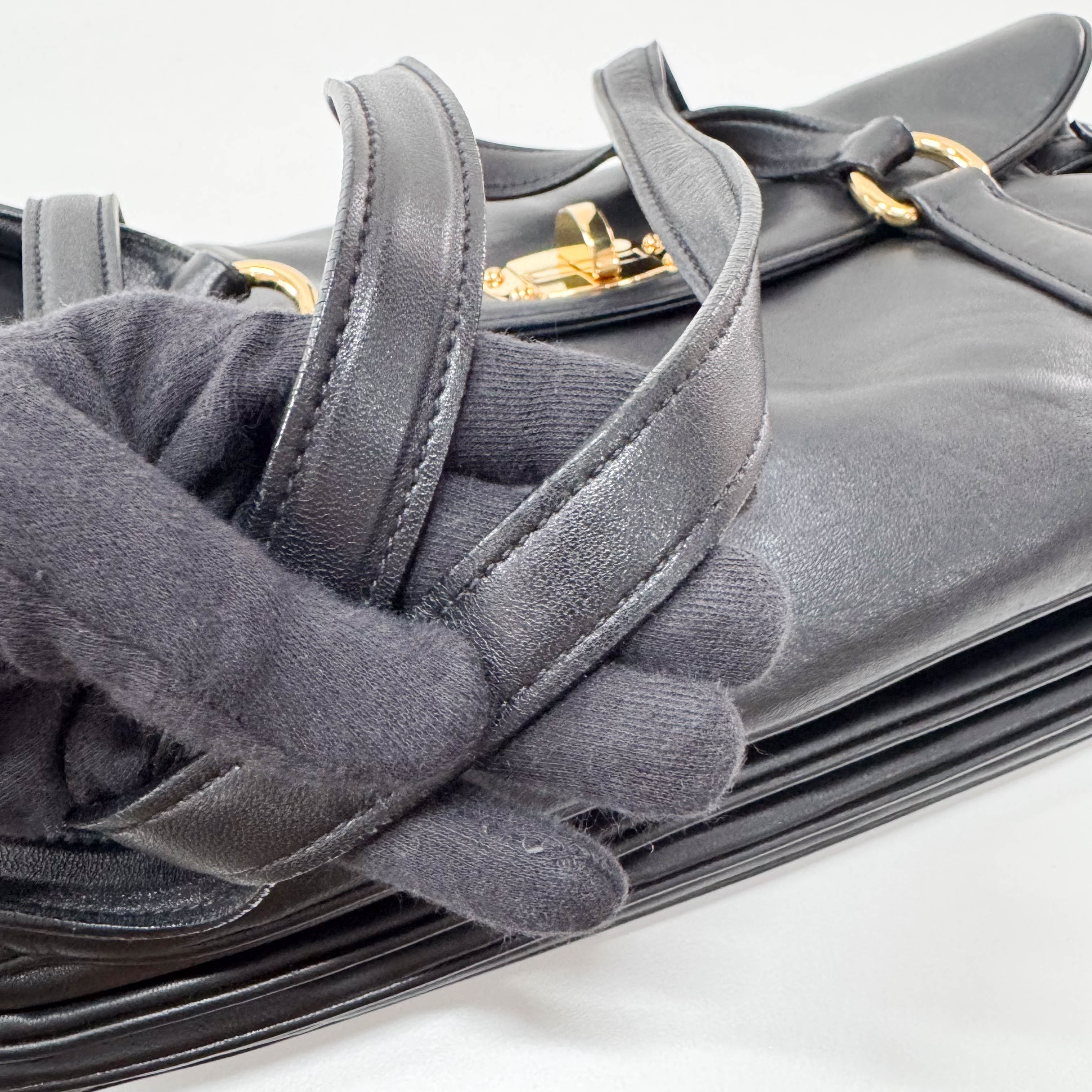 Black Leather Shoulder Bag