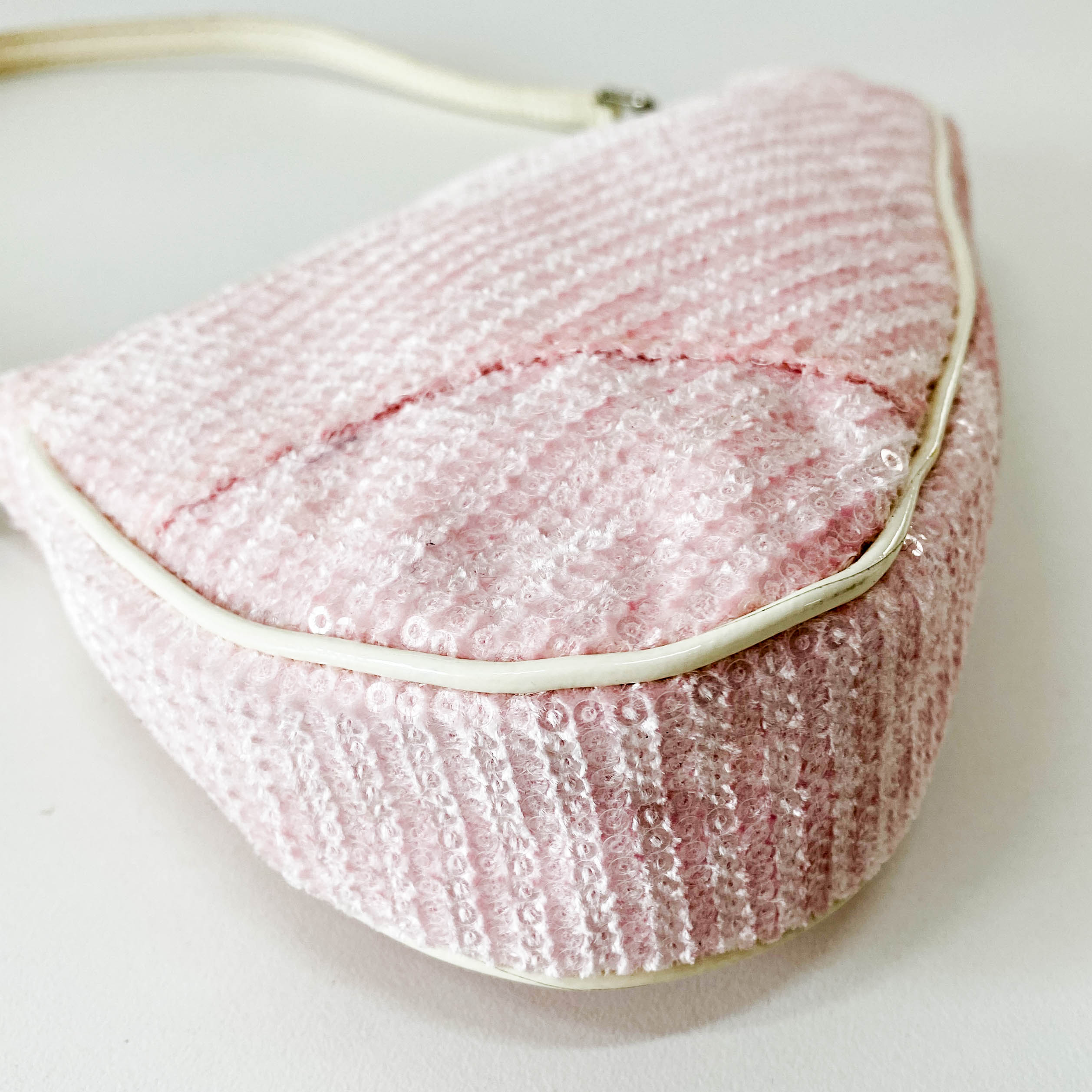 Limited Edition Mini Saddle Pink Sequin Shoulder Bag
