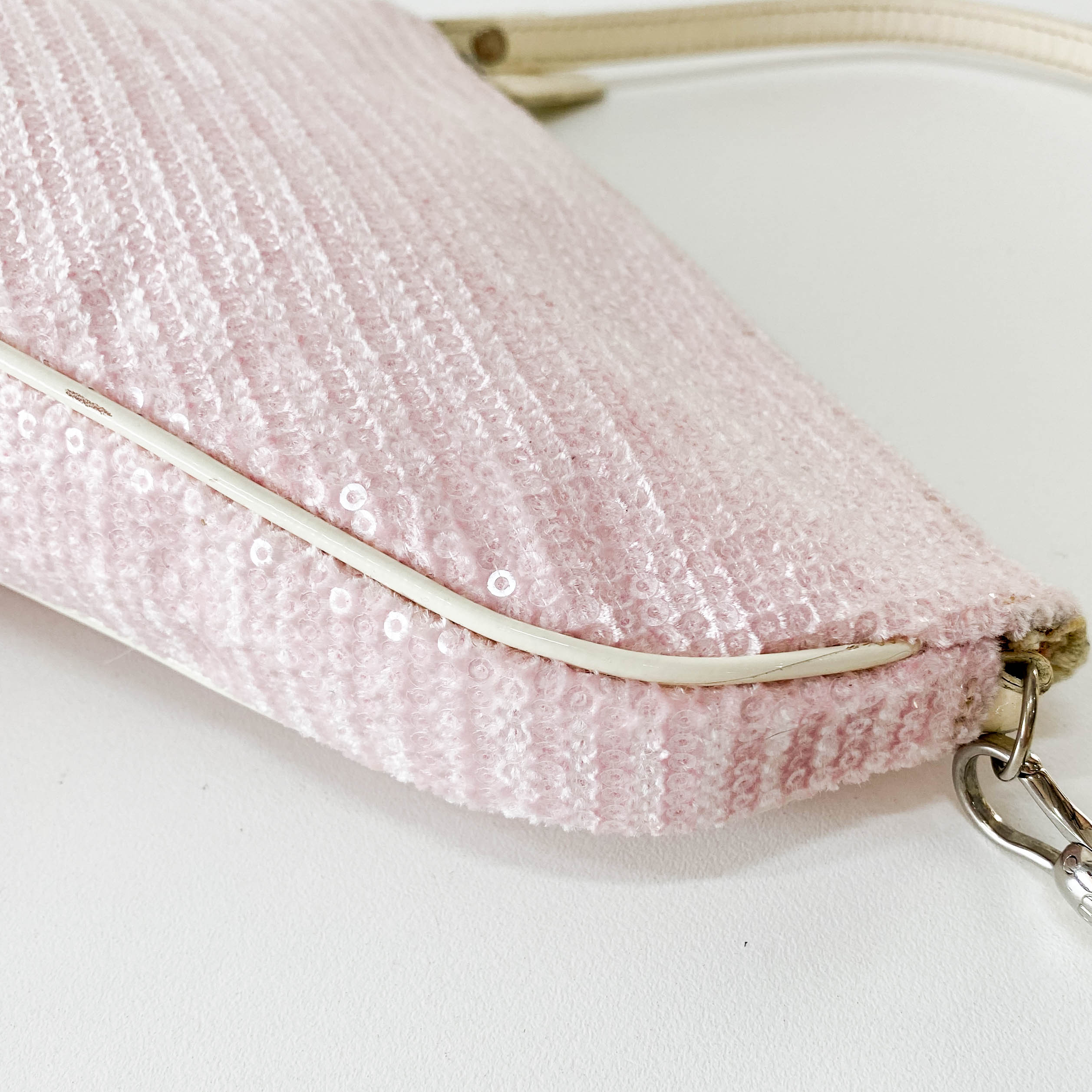 Limited Edition Mini Saddle Pink Sequin Shoulder Bag