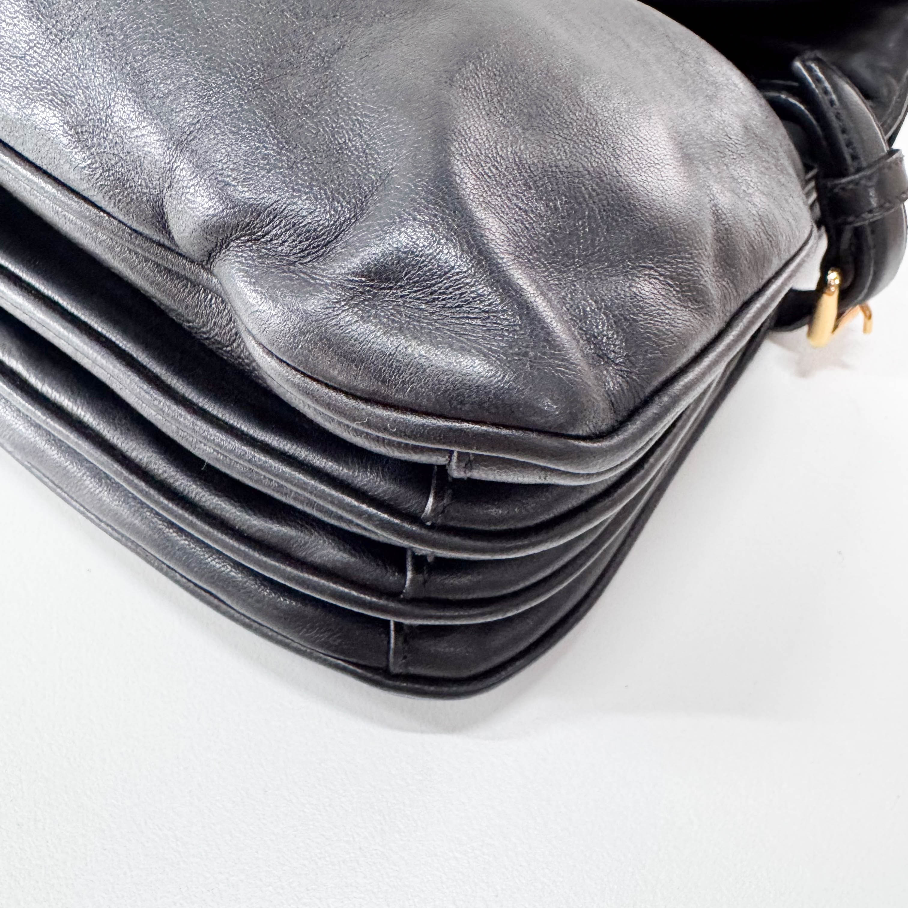 Black Leather Shoulder Bag