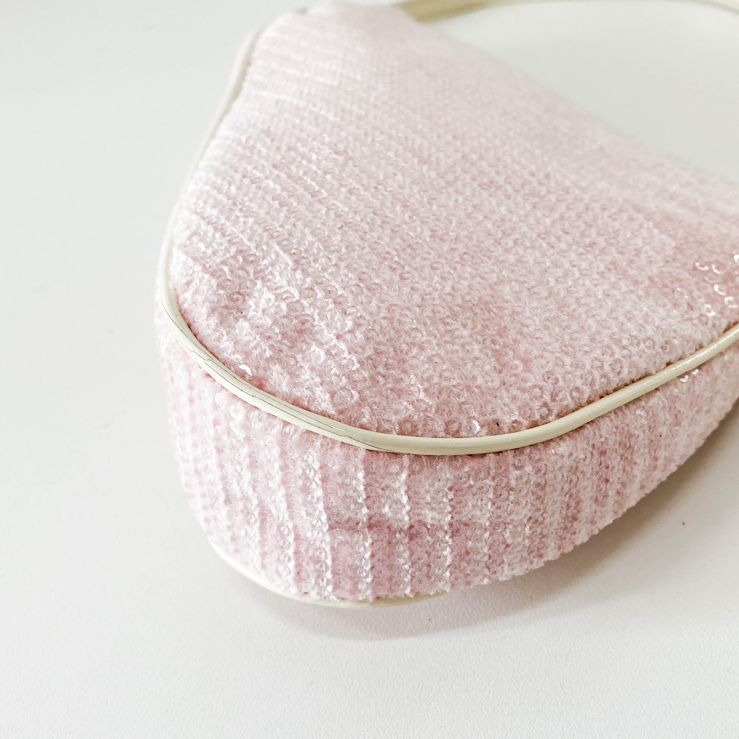 Limited Edition Mini Saddle Pink Sequin Shoulder Bag
