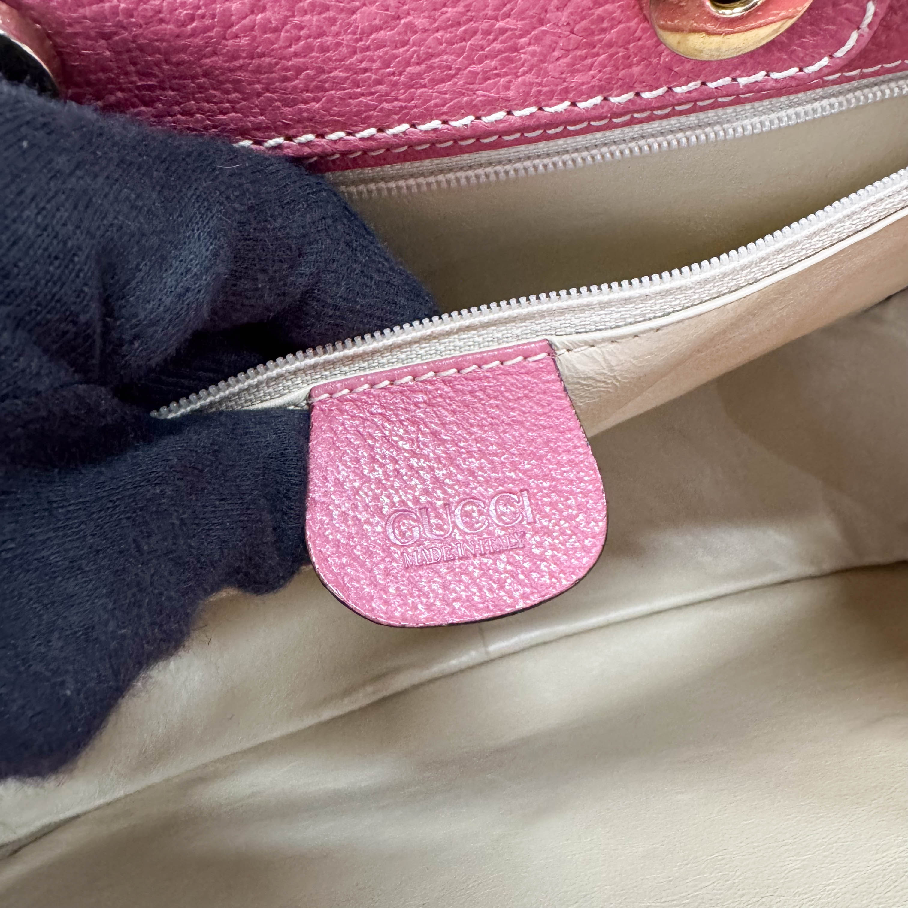 Horsebit Pink Leather Handbag