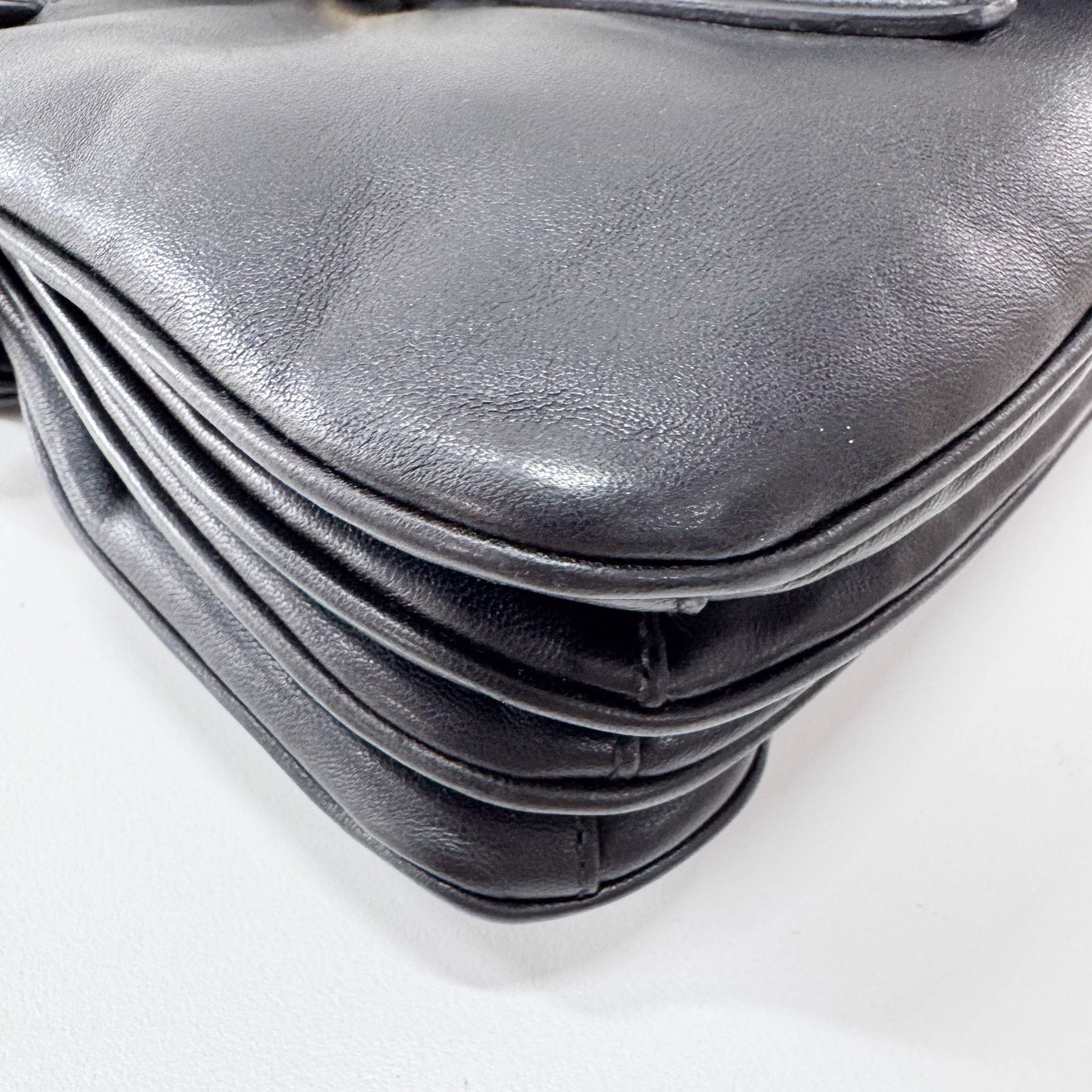 Black Leather Shoulder Bag