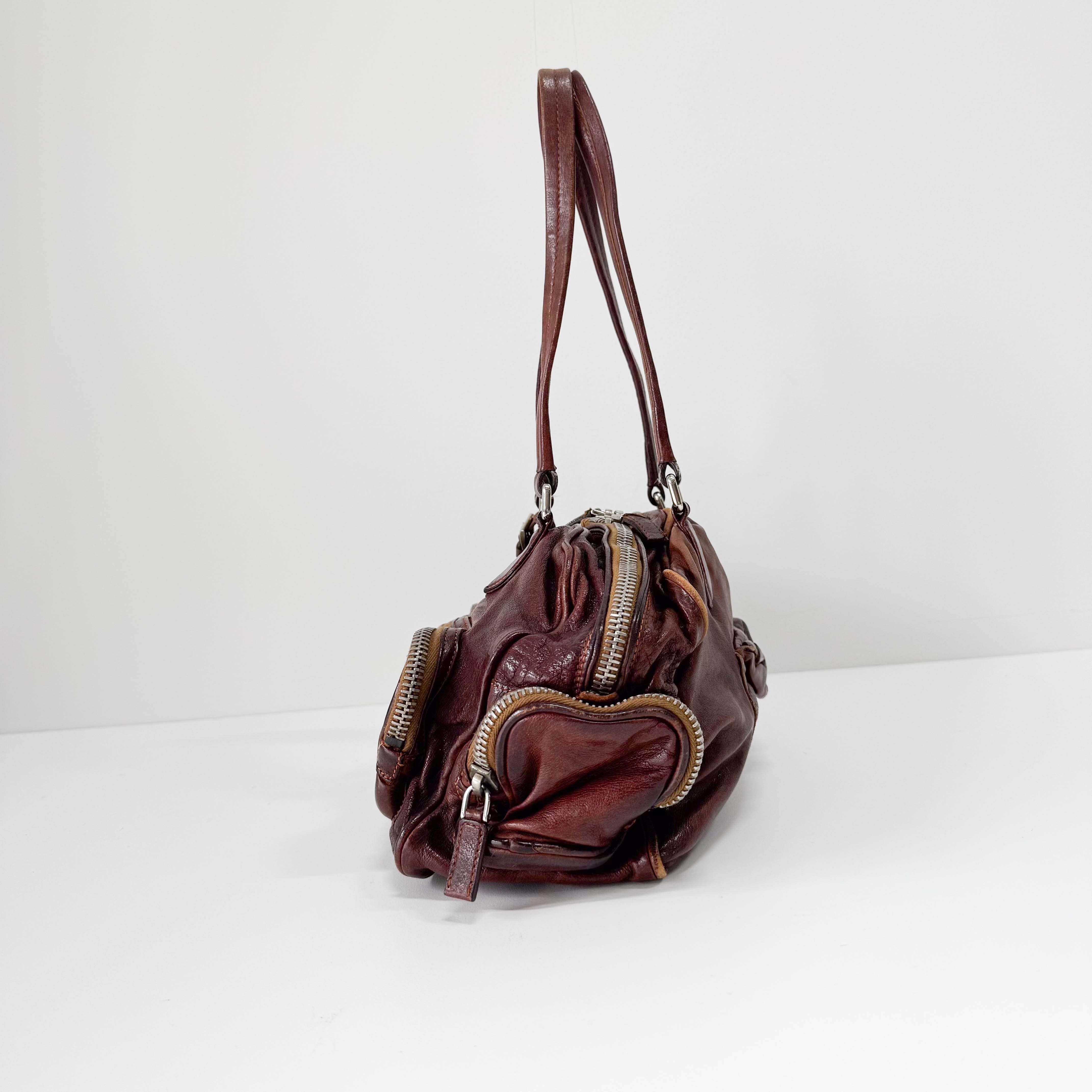 Brown Leather Shoulder Bag
