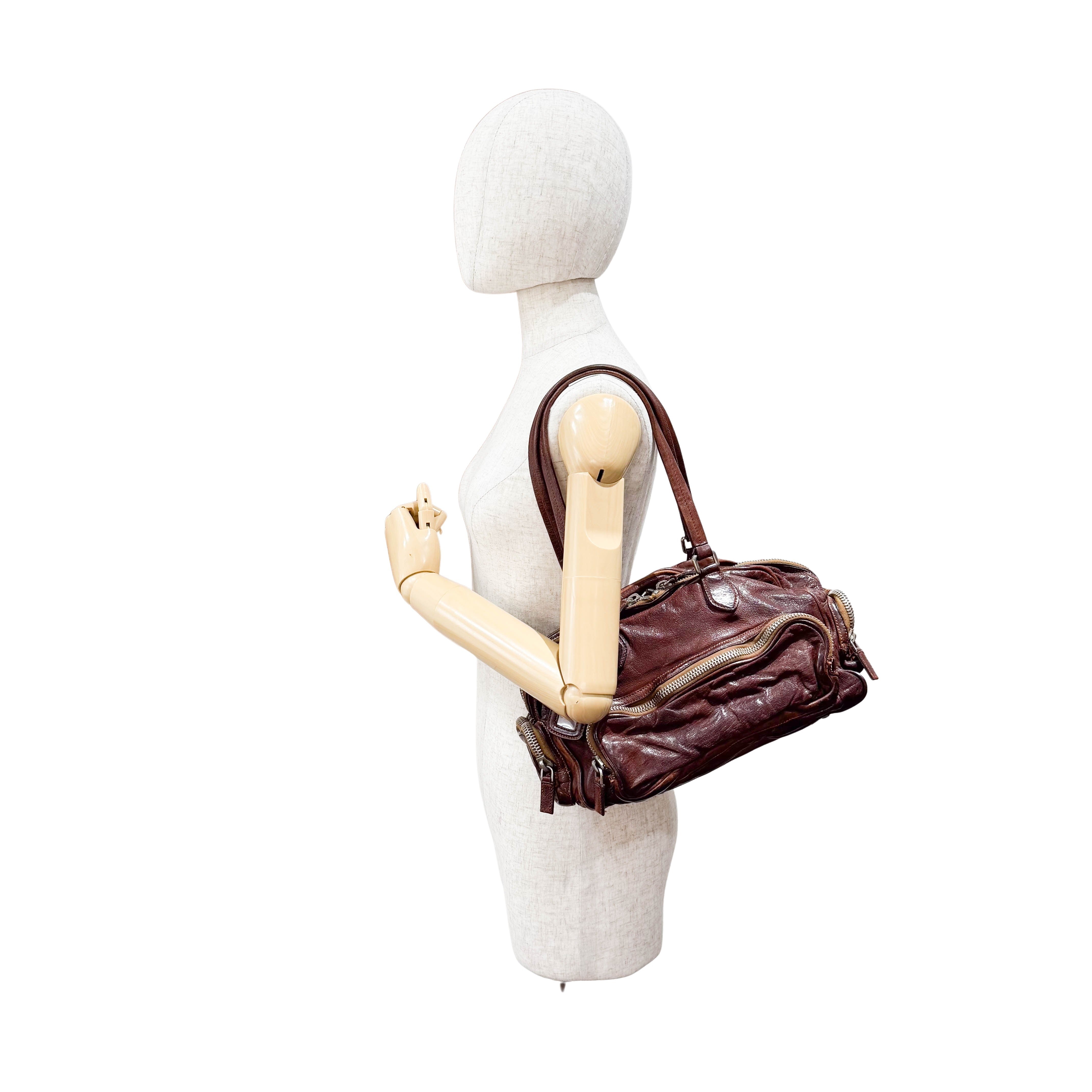 Brown Leather Shoulder Bag