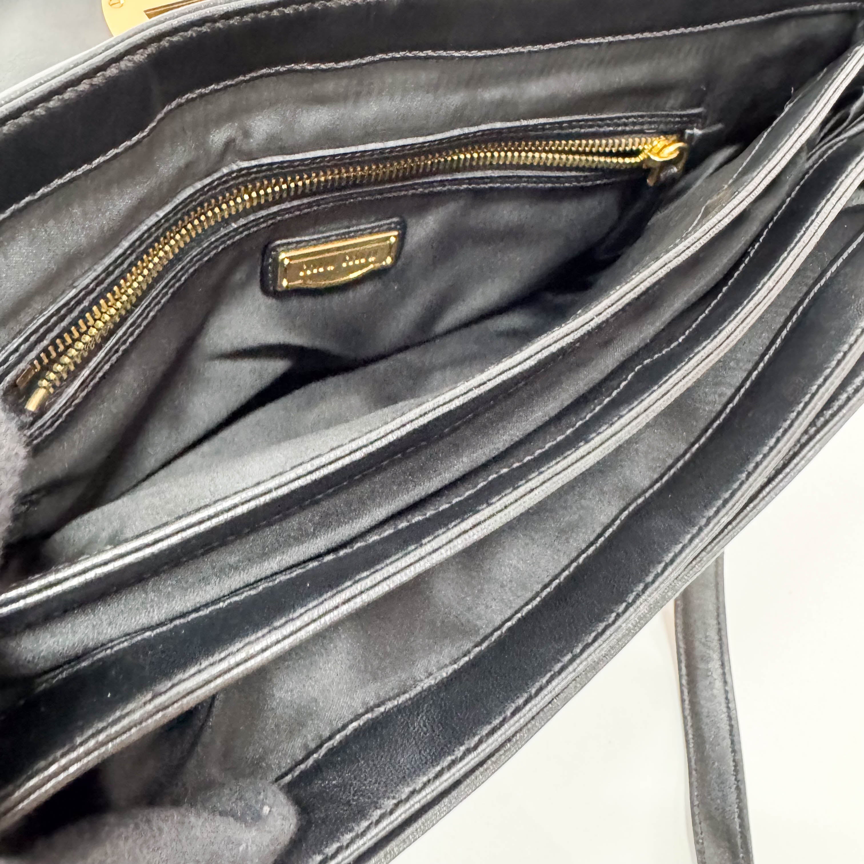 Black Leather Shoulder Bag