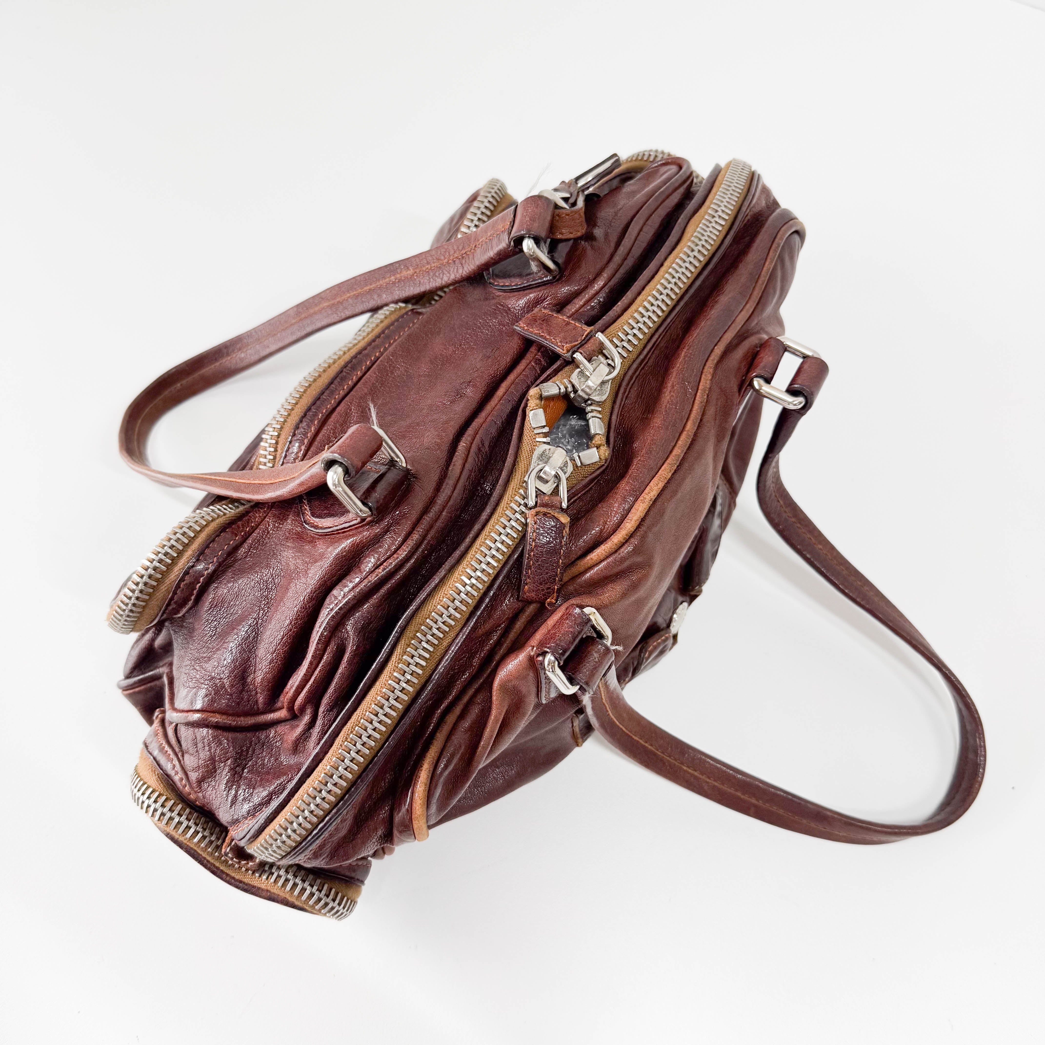 Brown Leather Shoulder Bag