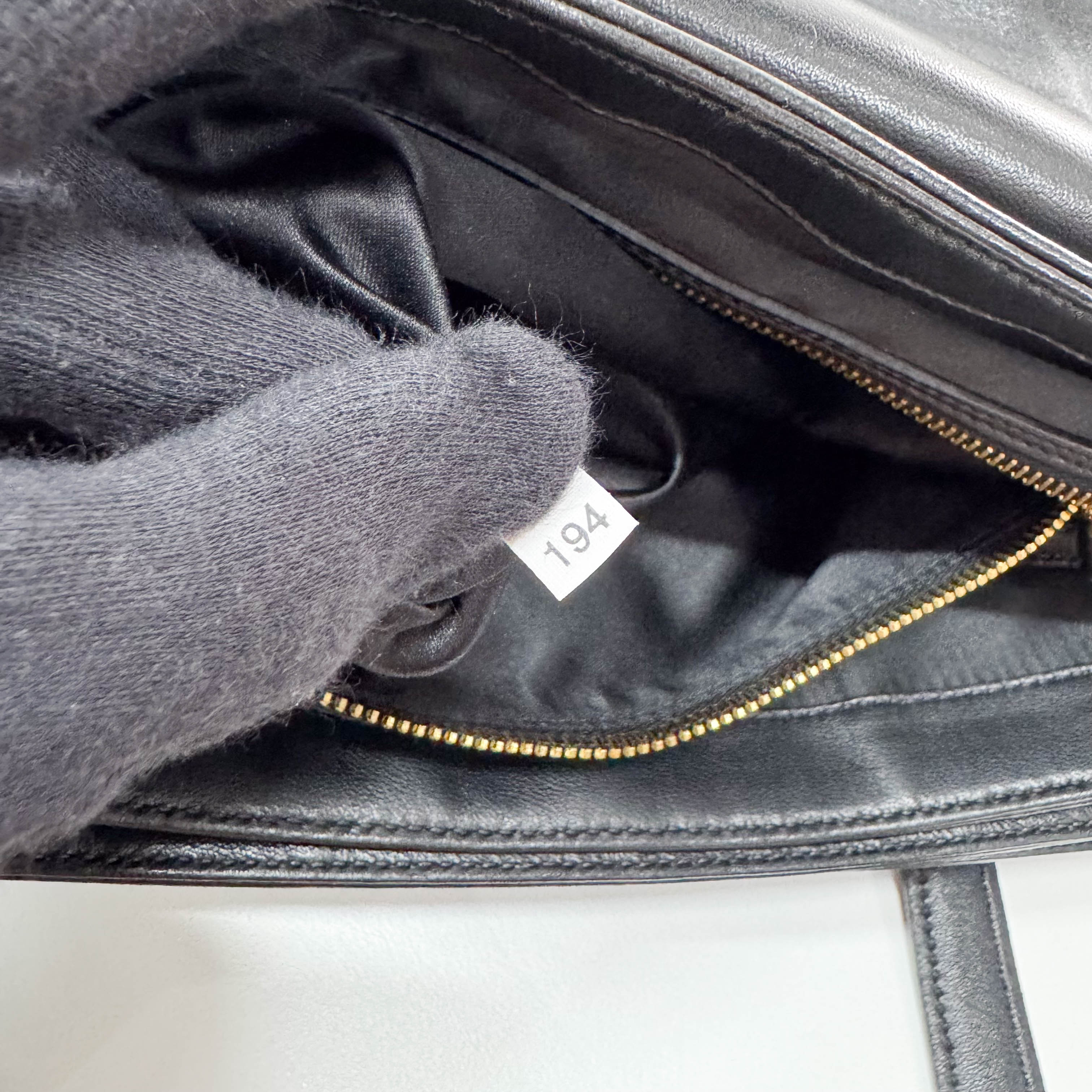 Black Leather Shoulder Bag