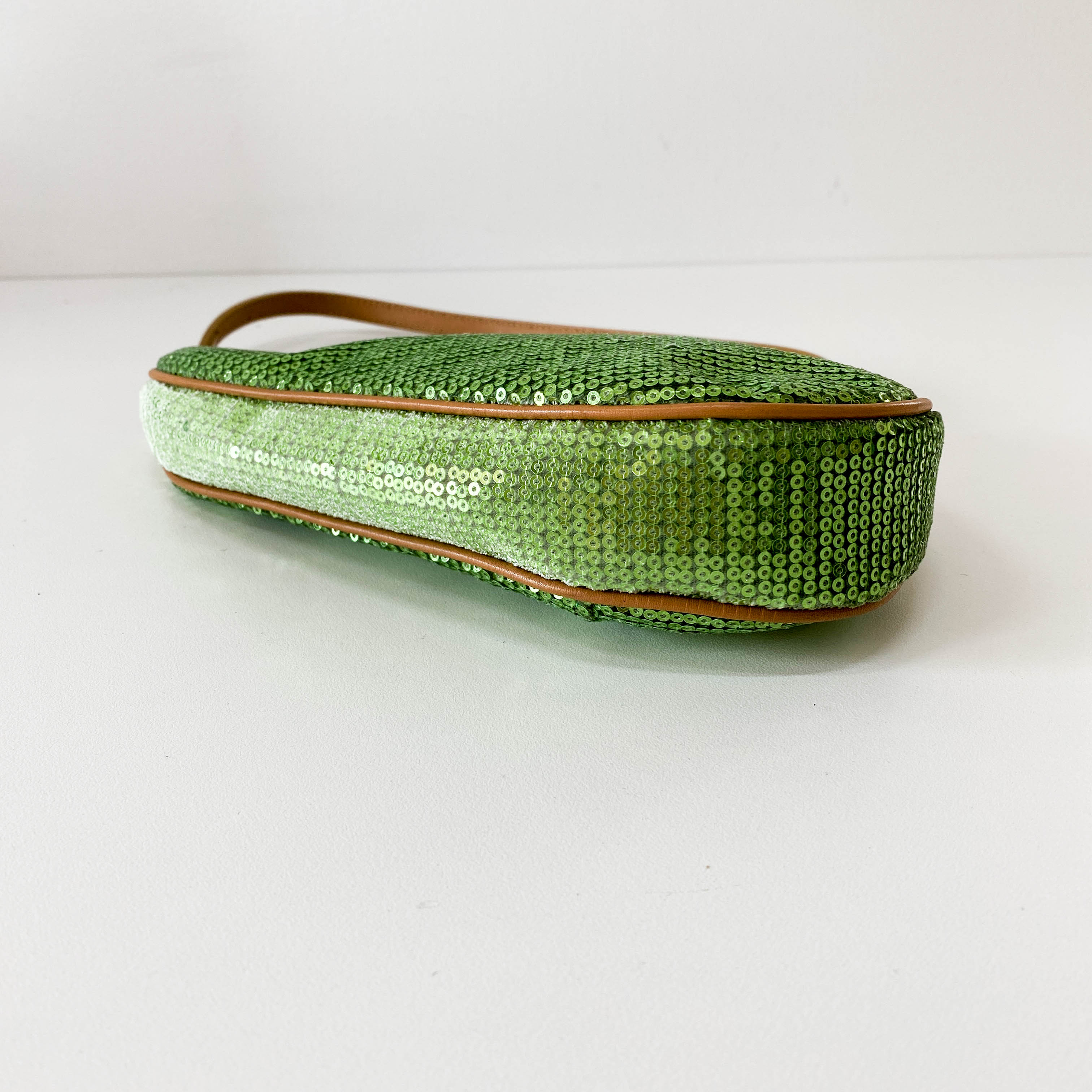 Limited Edition Mini Saddle Green Sequin Shoulder Bag