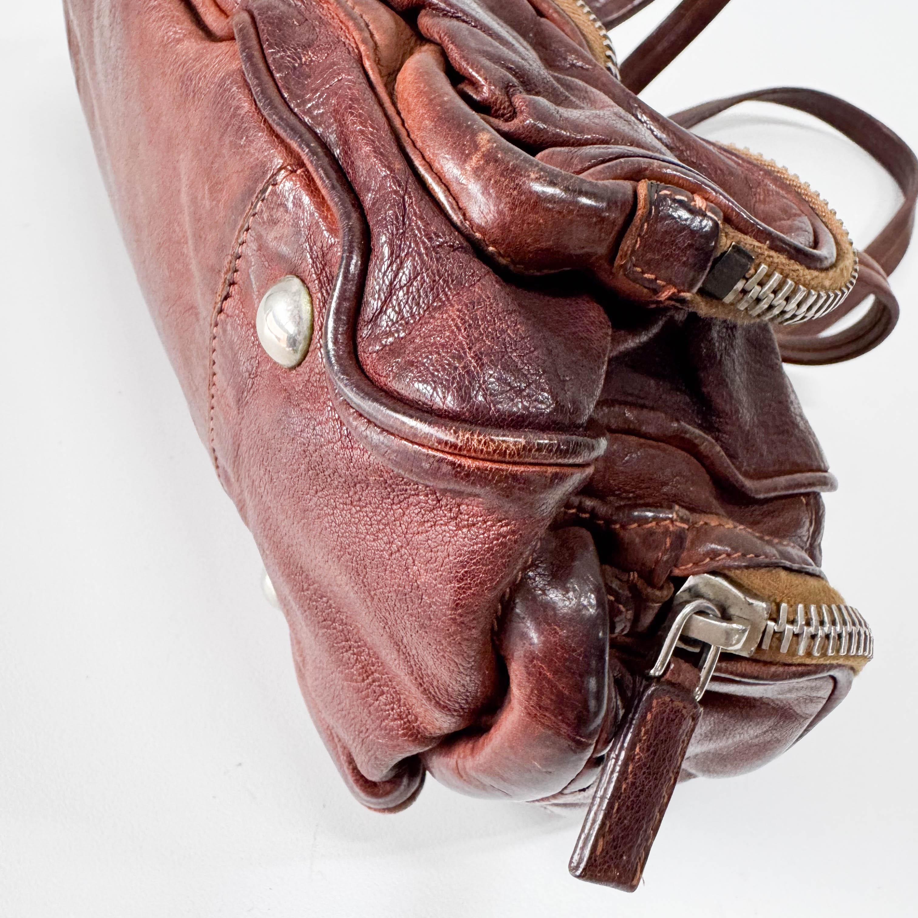 Brown Leather Shoulder Bag