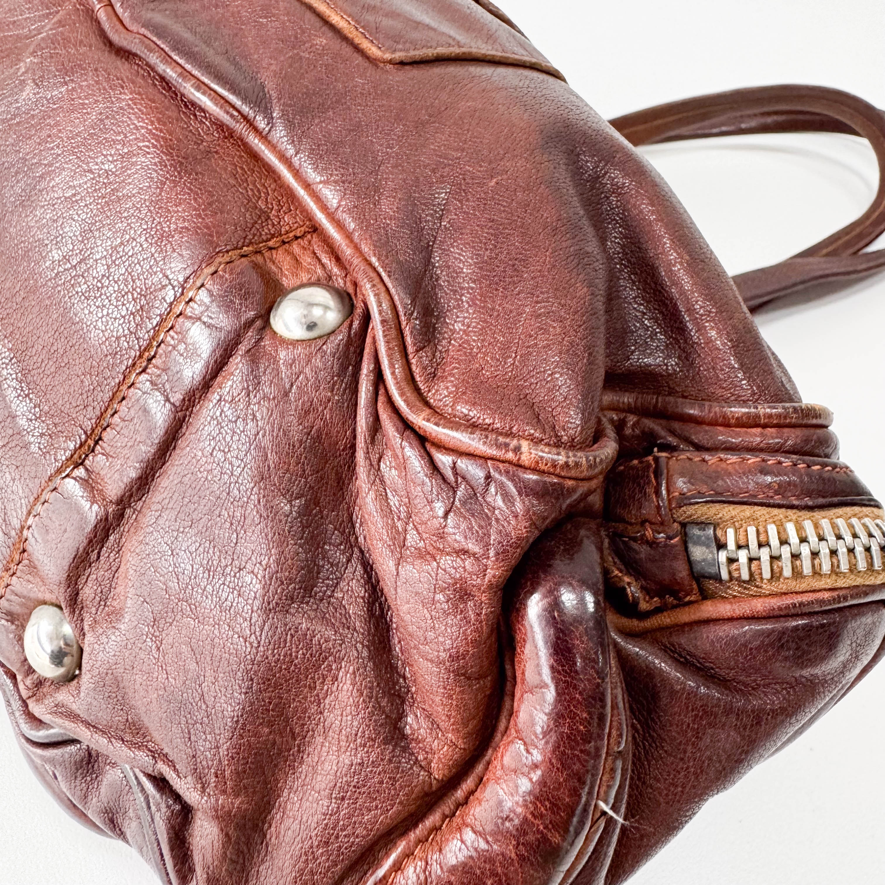 Brown Leather Shoulder Bag
