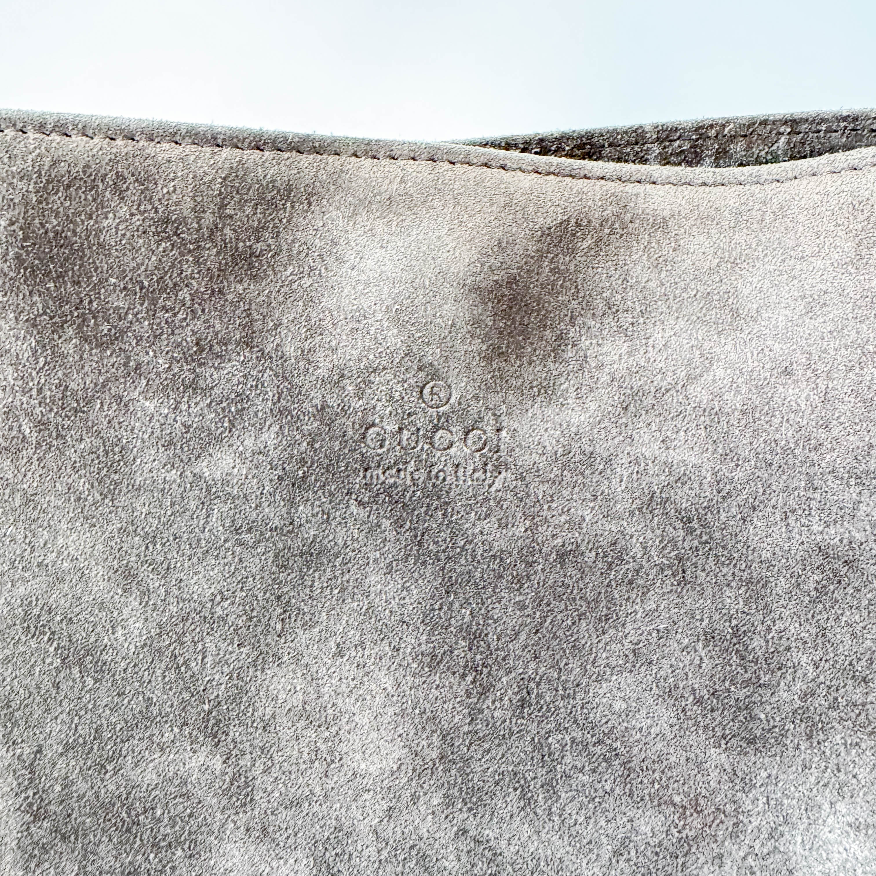 Dark Brown Suede Hobo Shoulder Bag