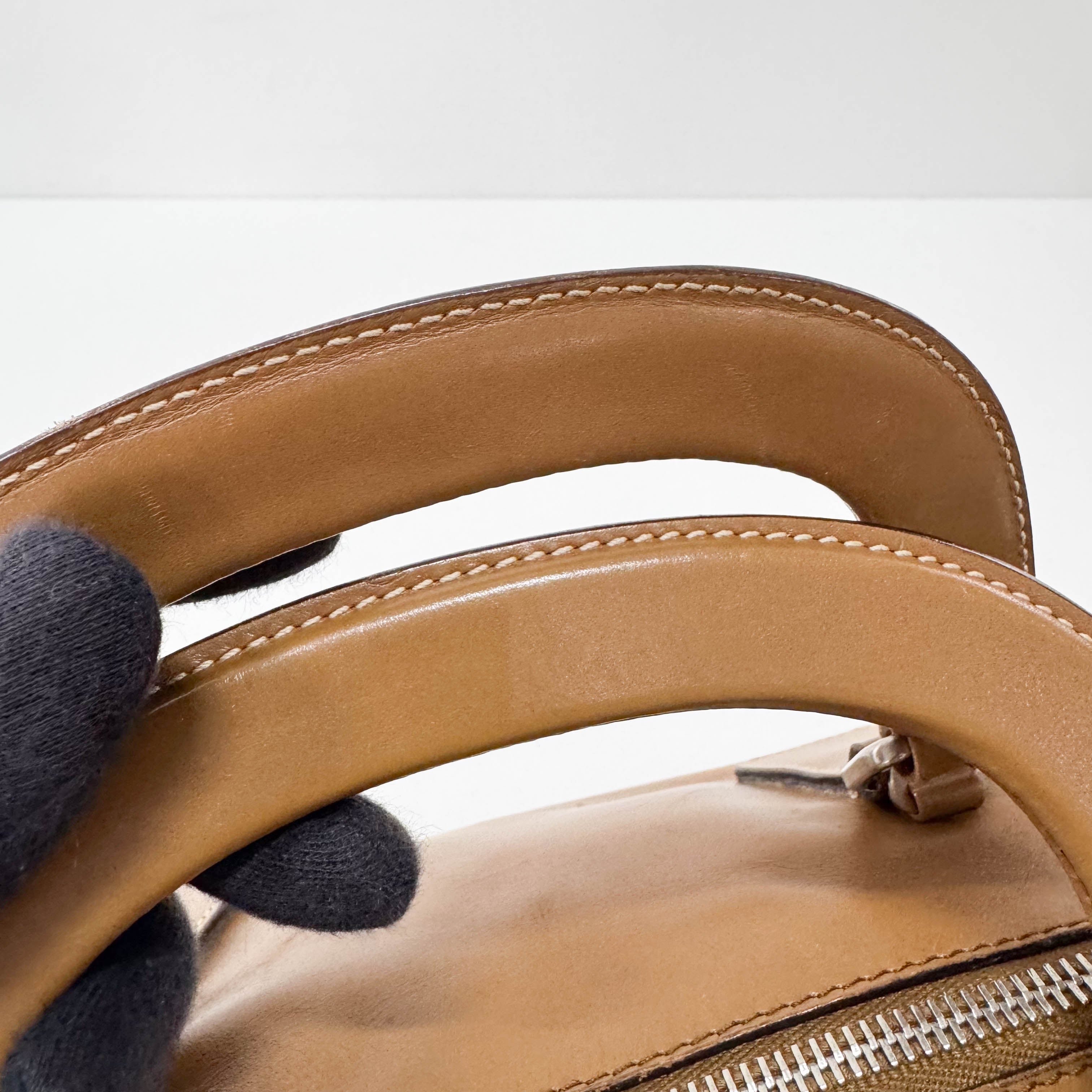 Brown Leather Bowling Bag