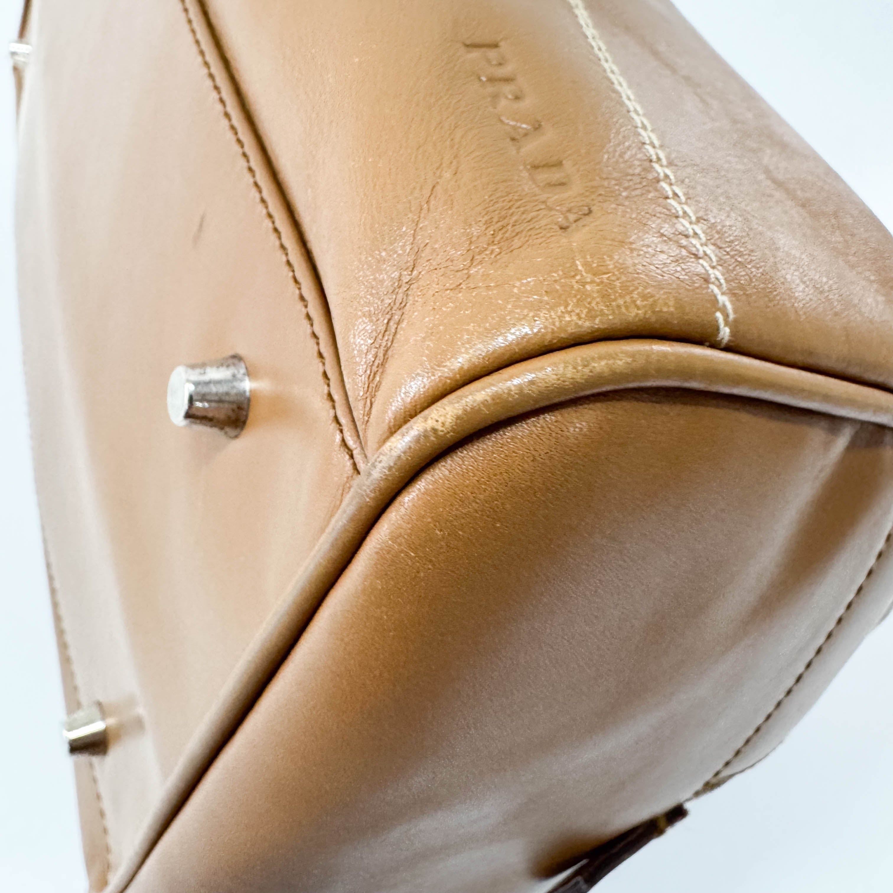 Brown Leather Bowling Bag