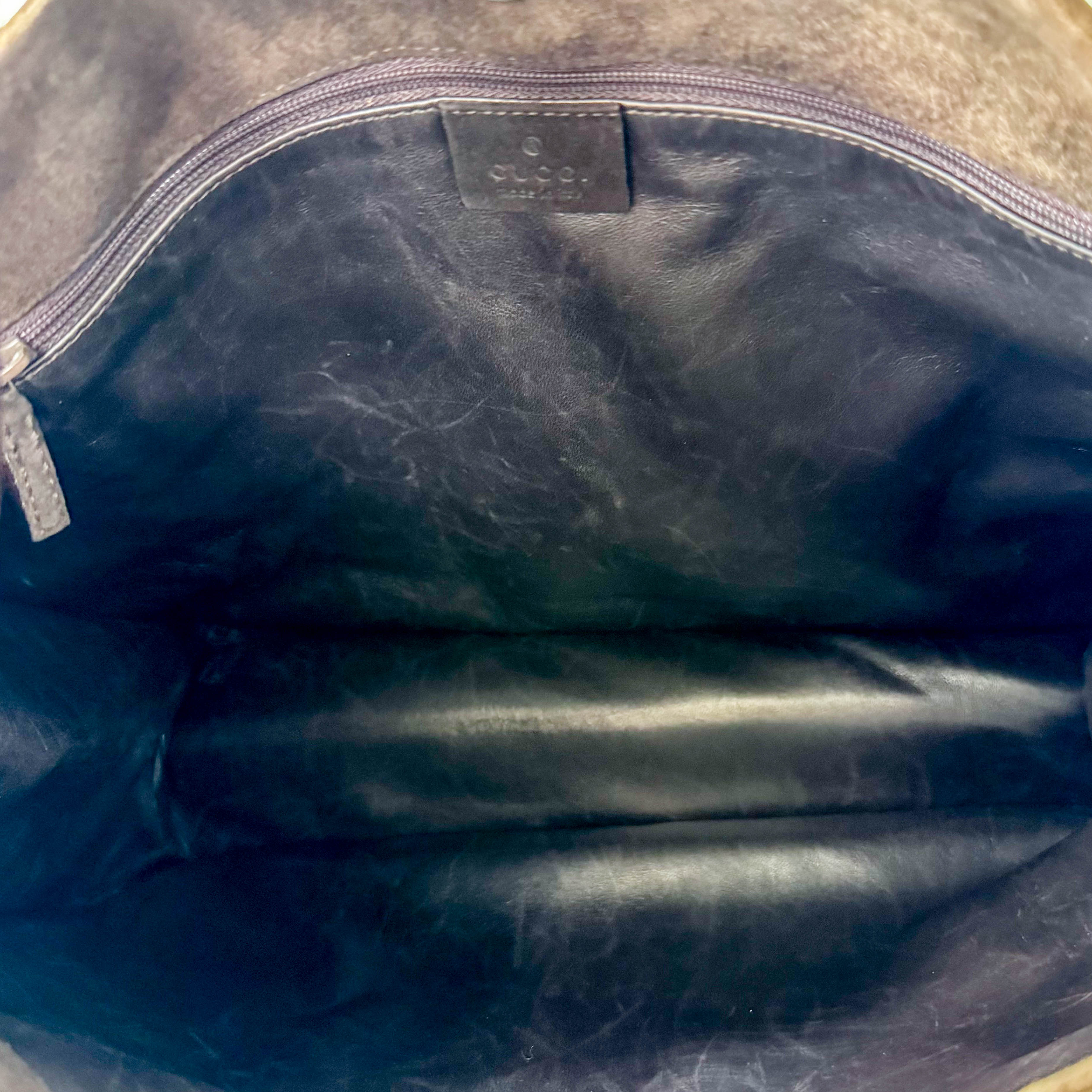 Dark Brown Suede Hobo Shoulder Bag