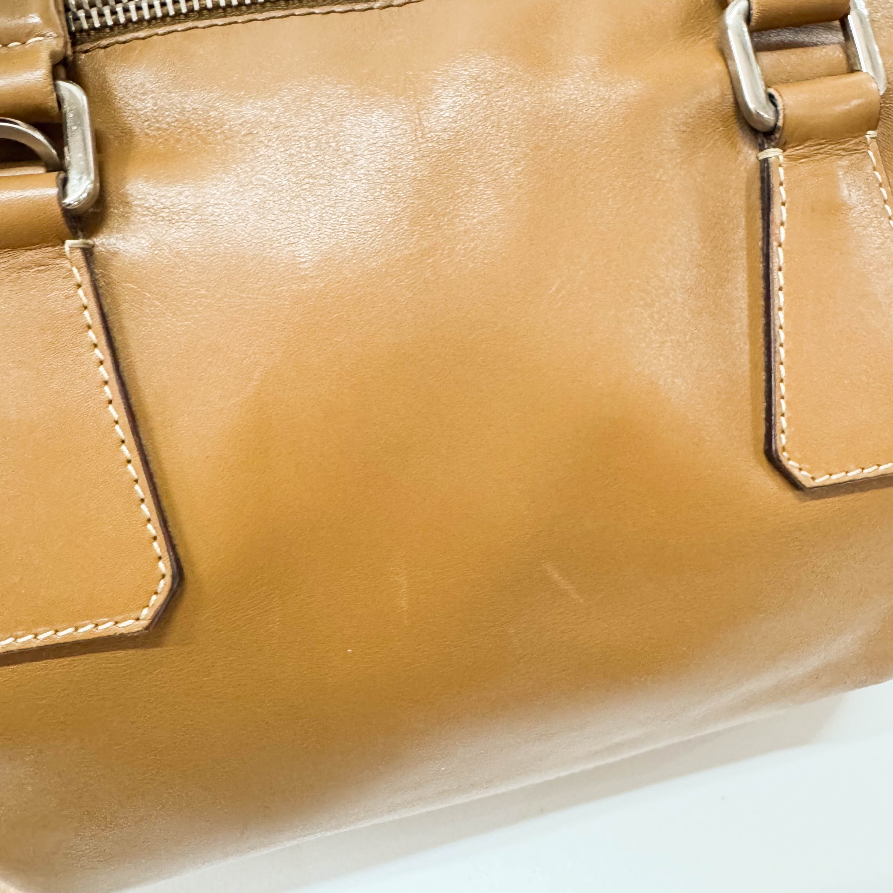 Brown Leather Bowling Bag