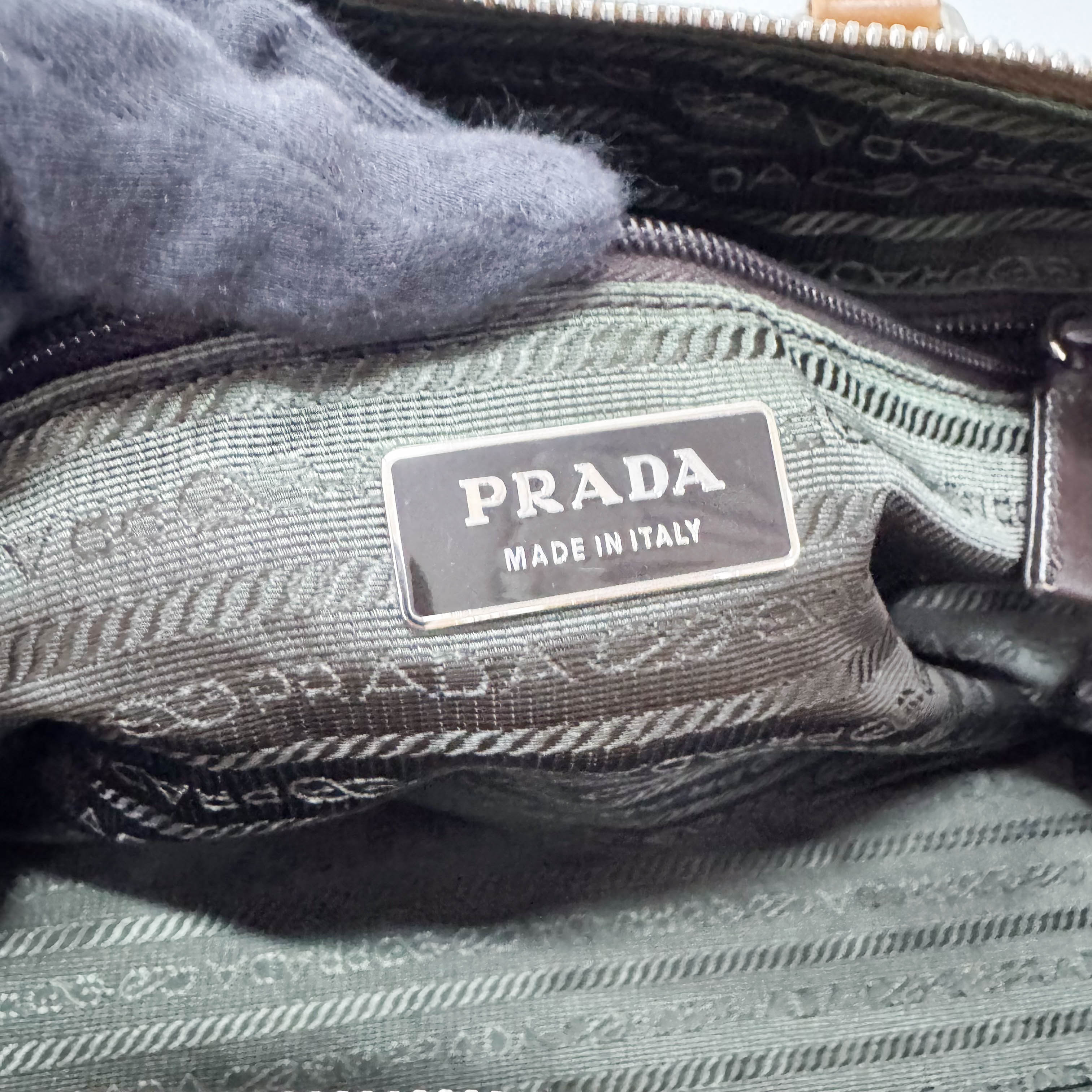 Brown Leather Bowling Bag