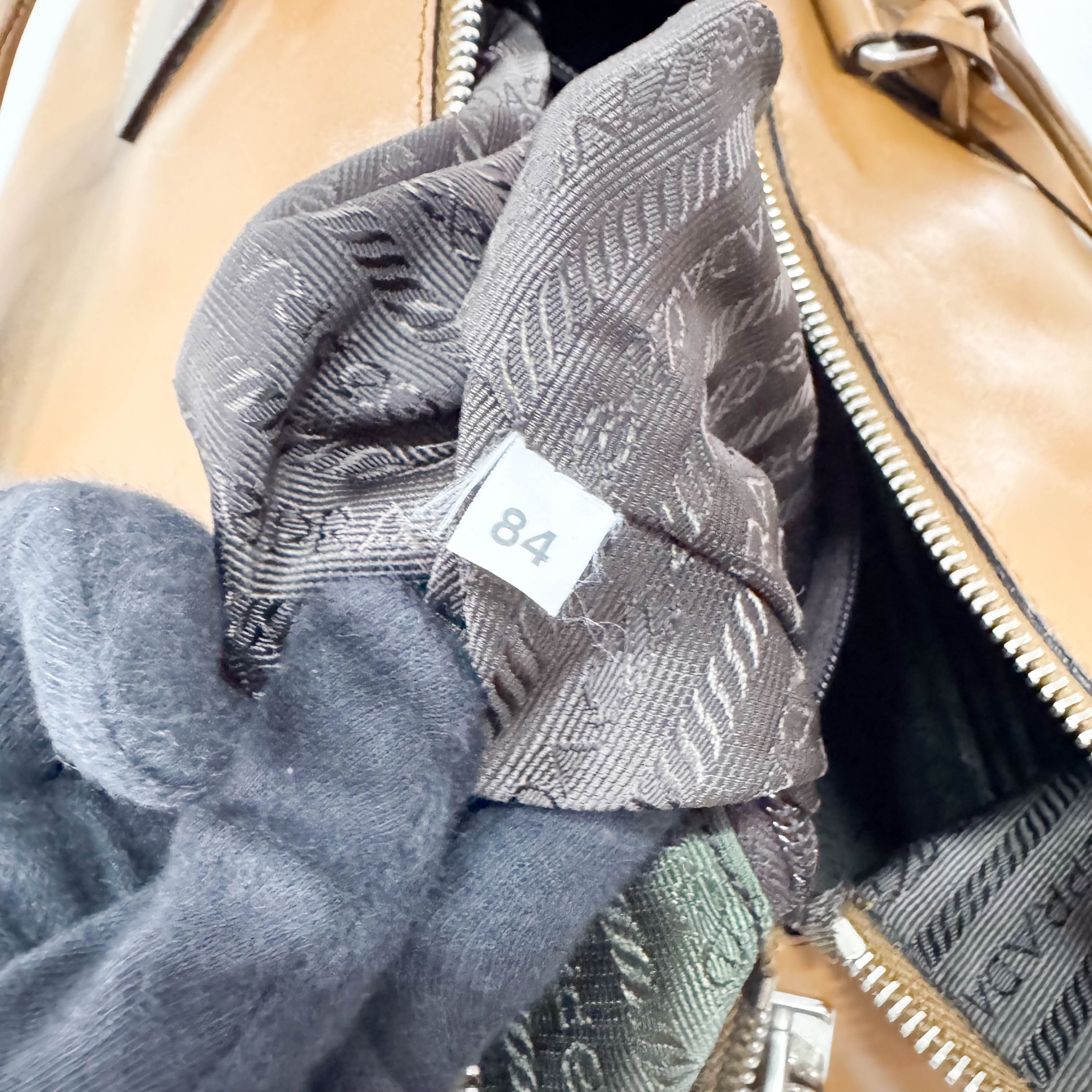 Brown Leather Bowling Bag