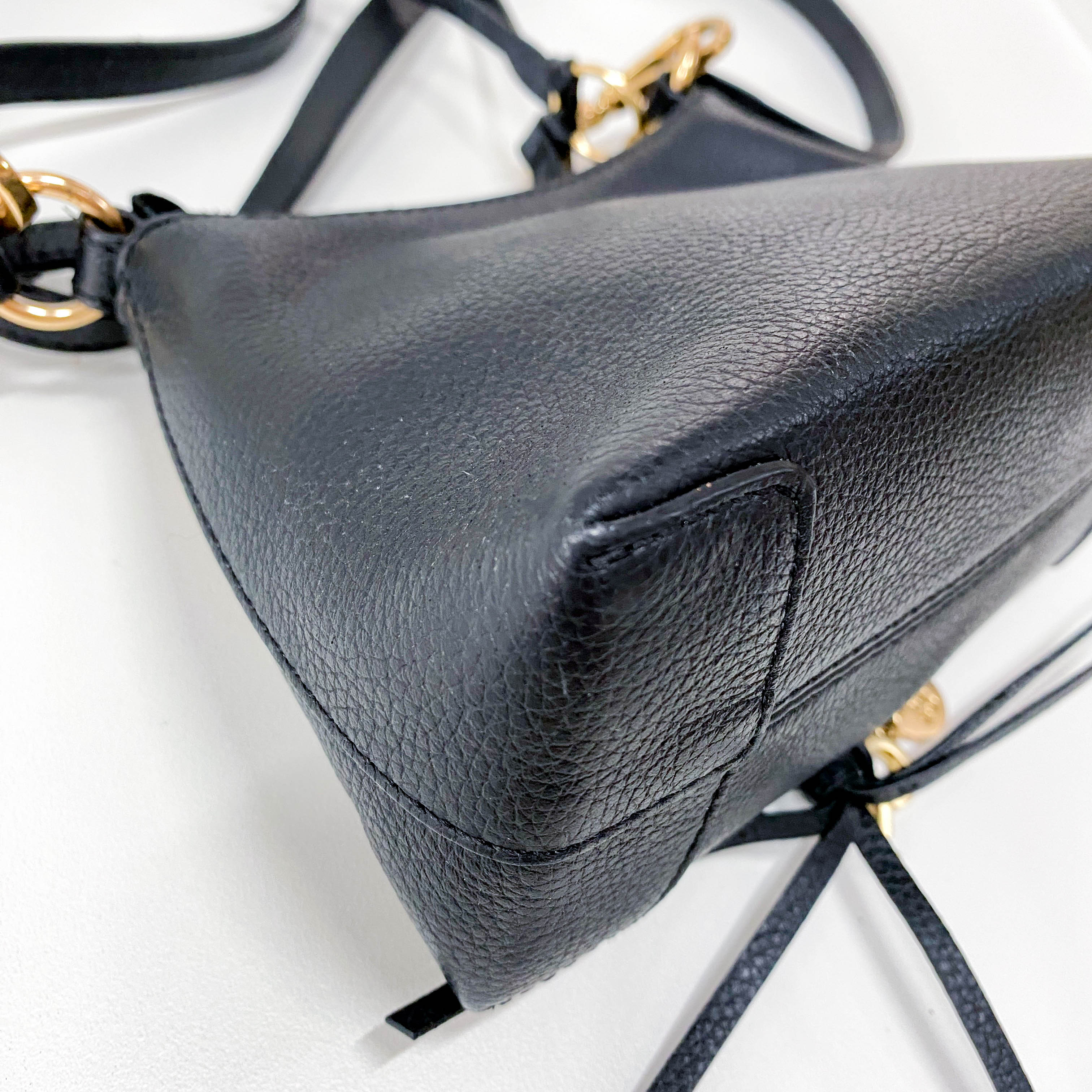 Joan Mini Black Animal Print Leather & Pony Hair Crossbody Bag