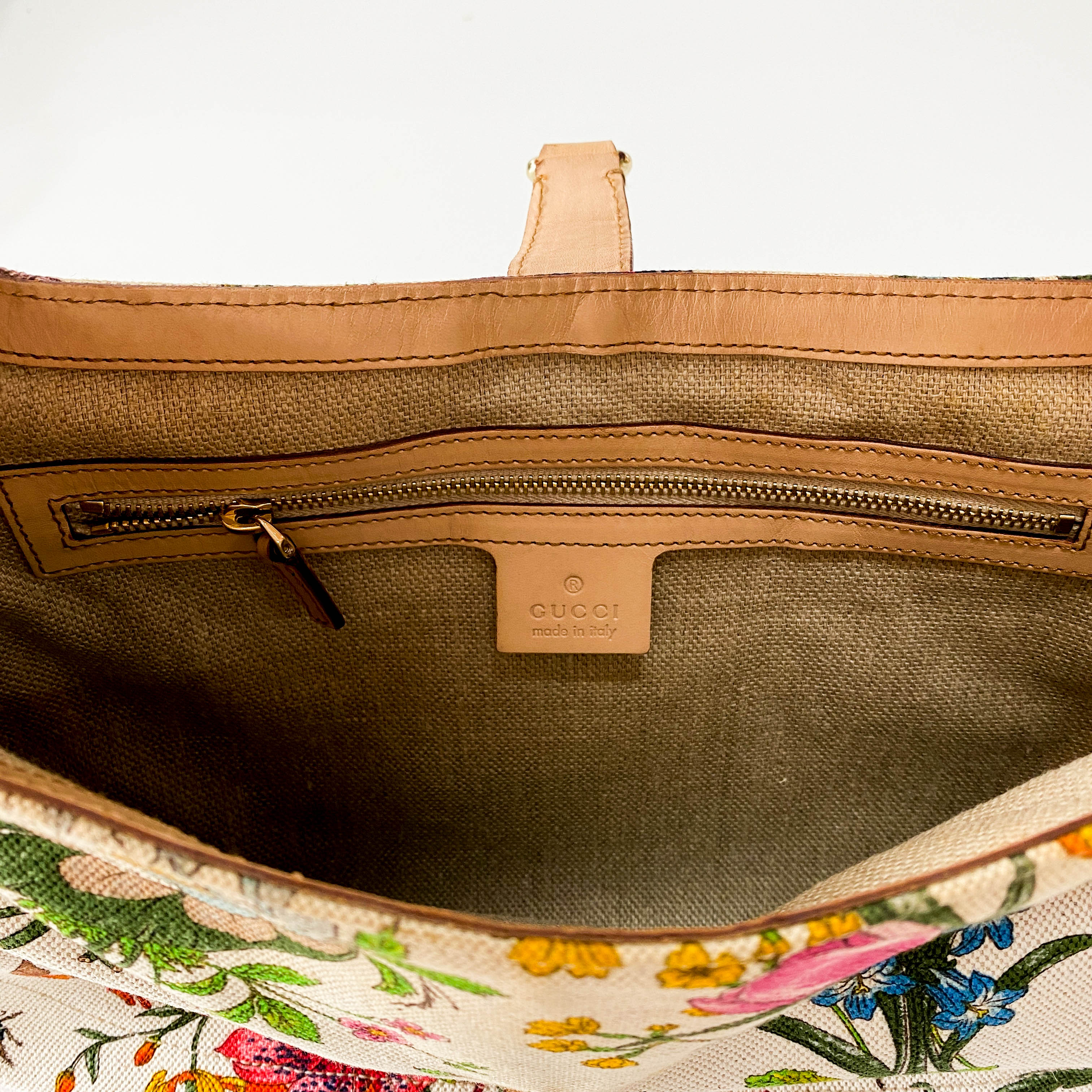 New Jackie Floral Print Canvas Shoulder Bag