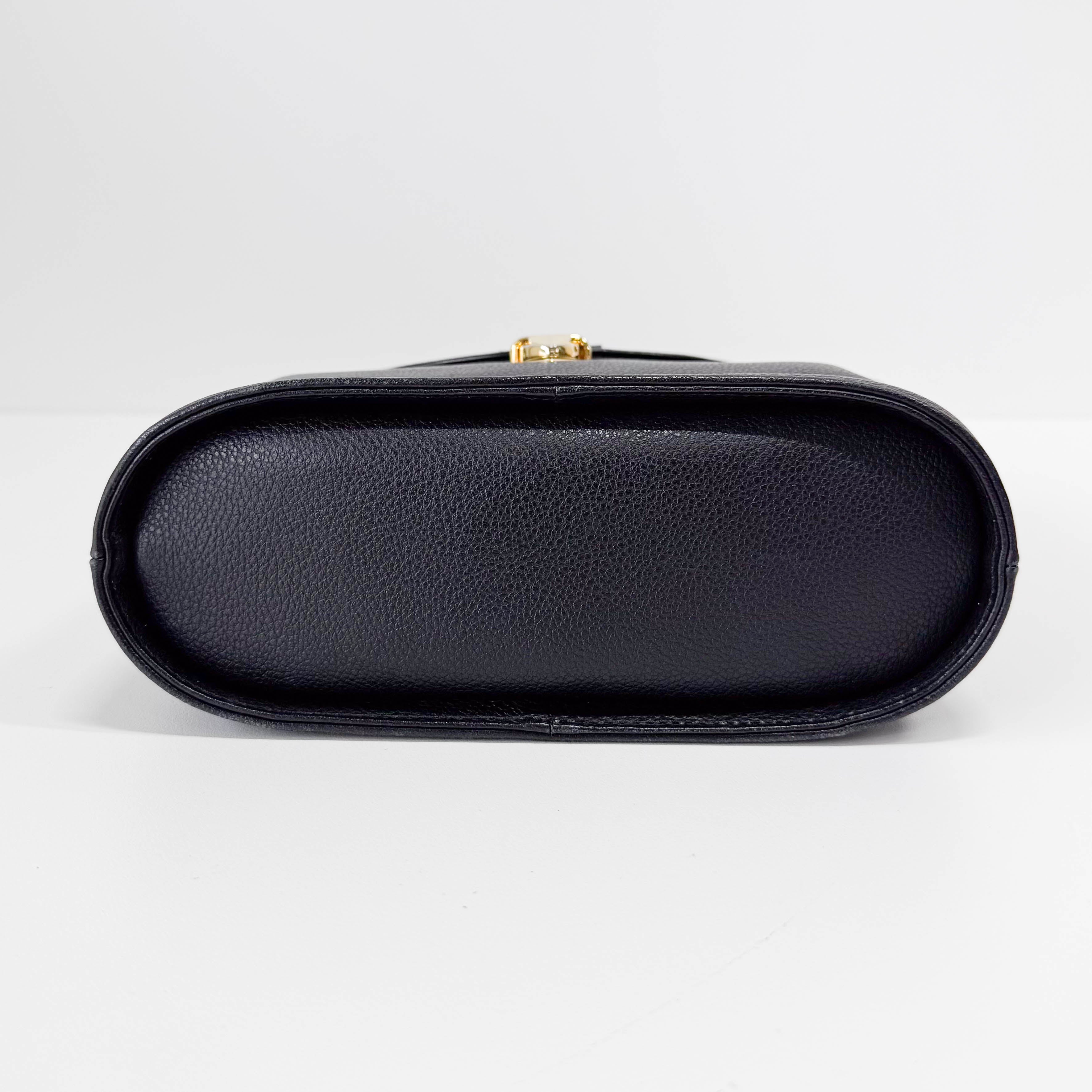 Black Leather Two-Way Shoulder Bag