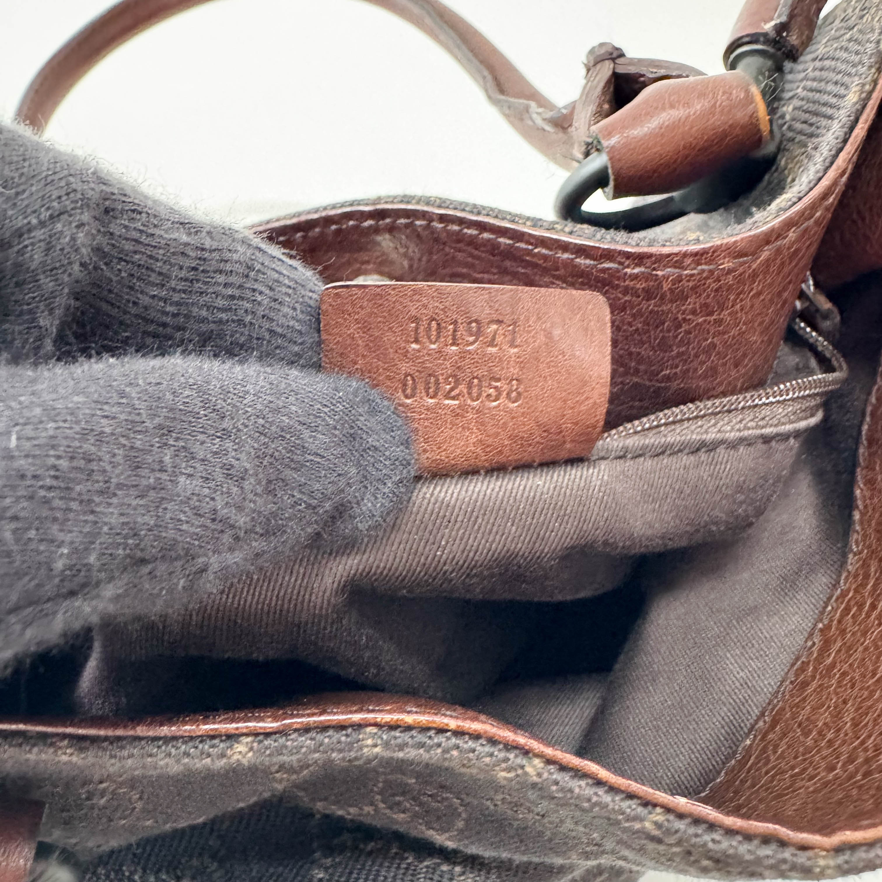 Brown GG Canvas Horsebit Shoulder Bag