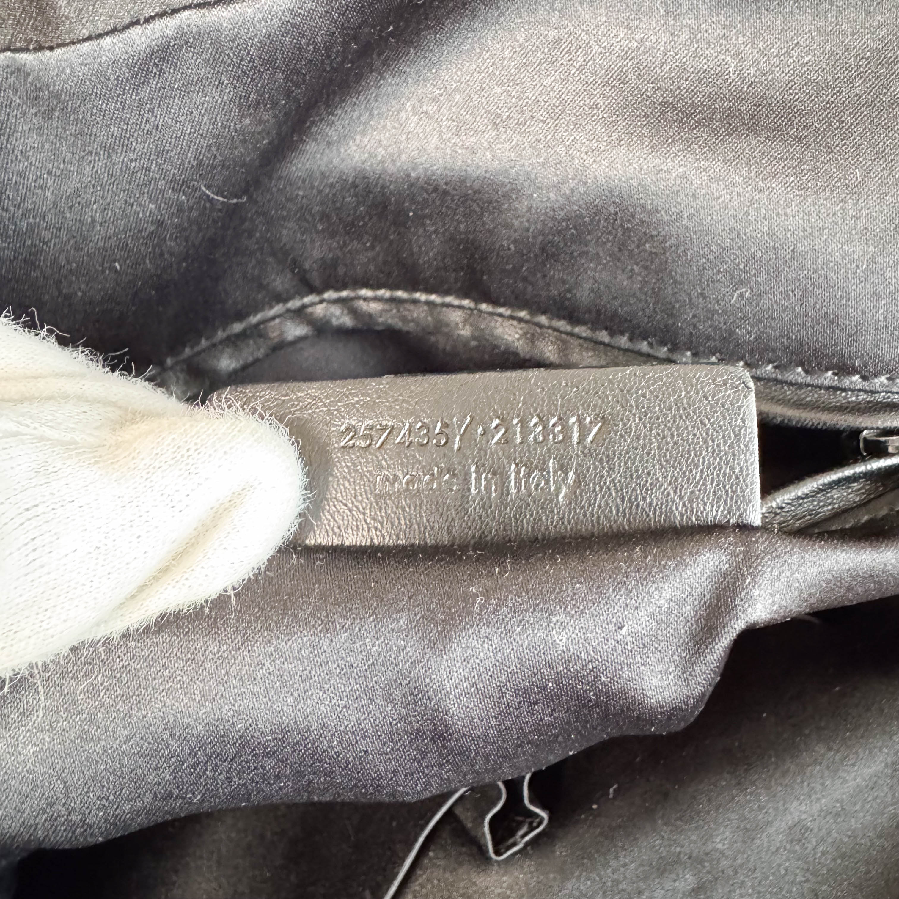 YSL Purple Leather Shoulder Bag