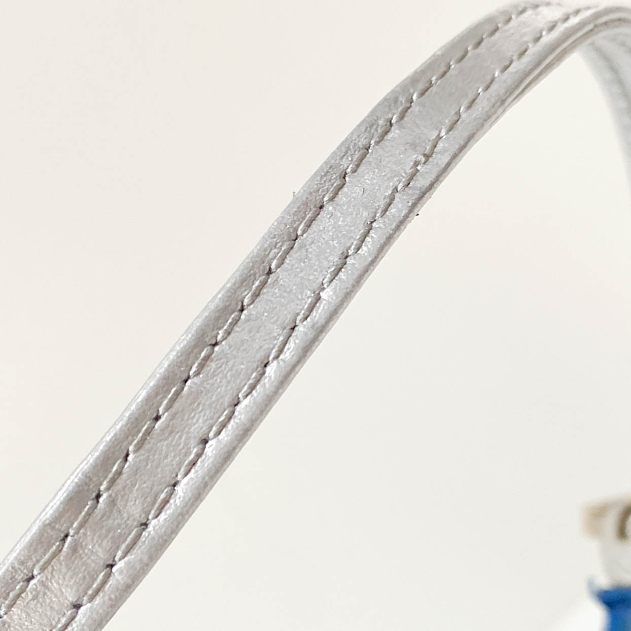 Mini Bucket Metallic Silver Leather Shoulder Bag