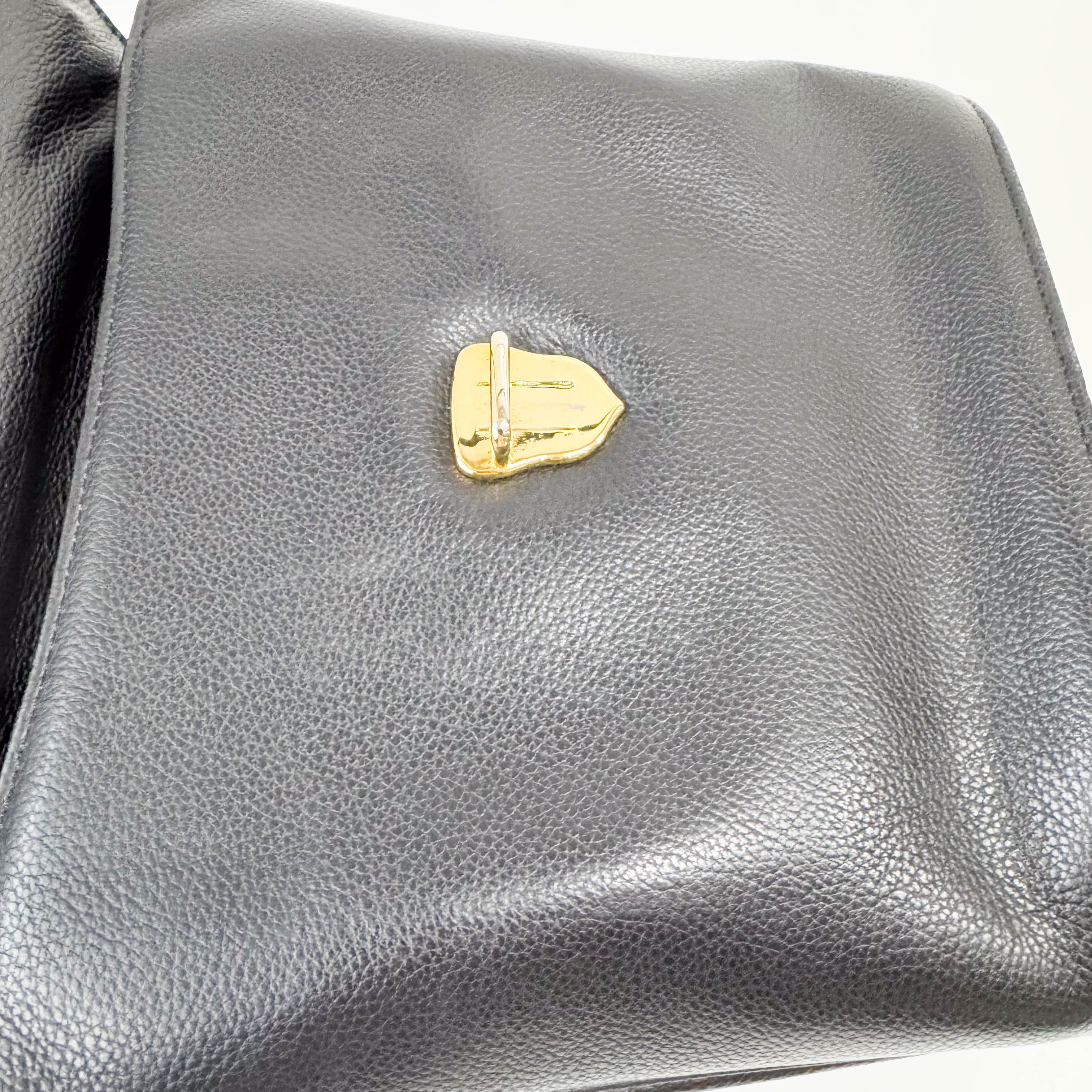 Black Leather Two-Way Shoulder Bag