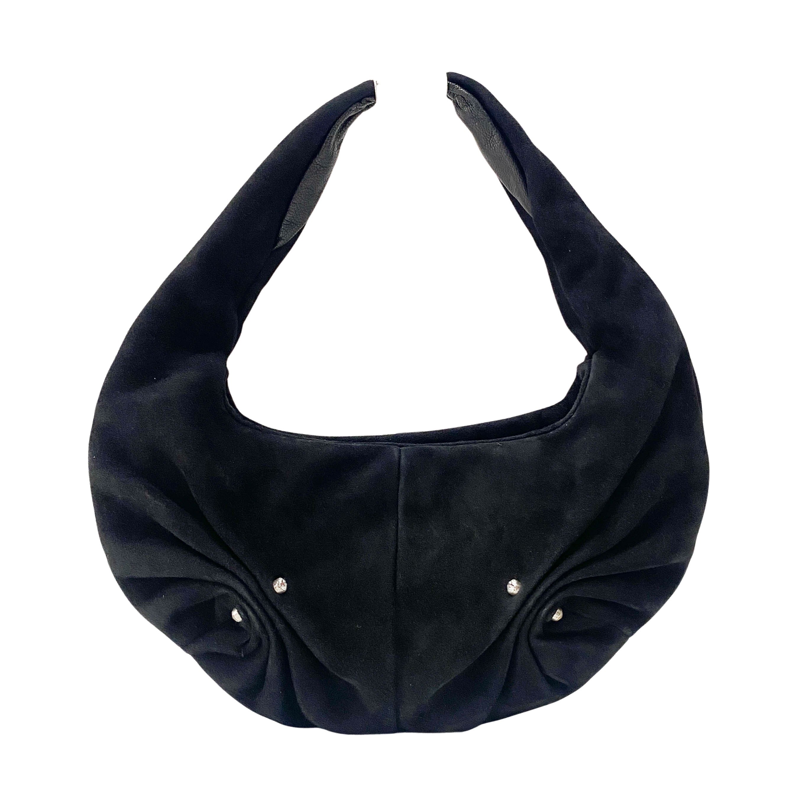 Rive Gauche Black Suede Bag
