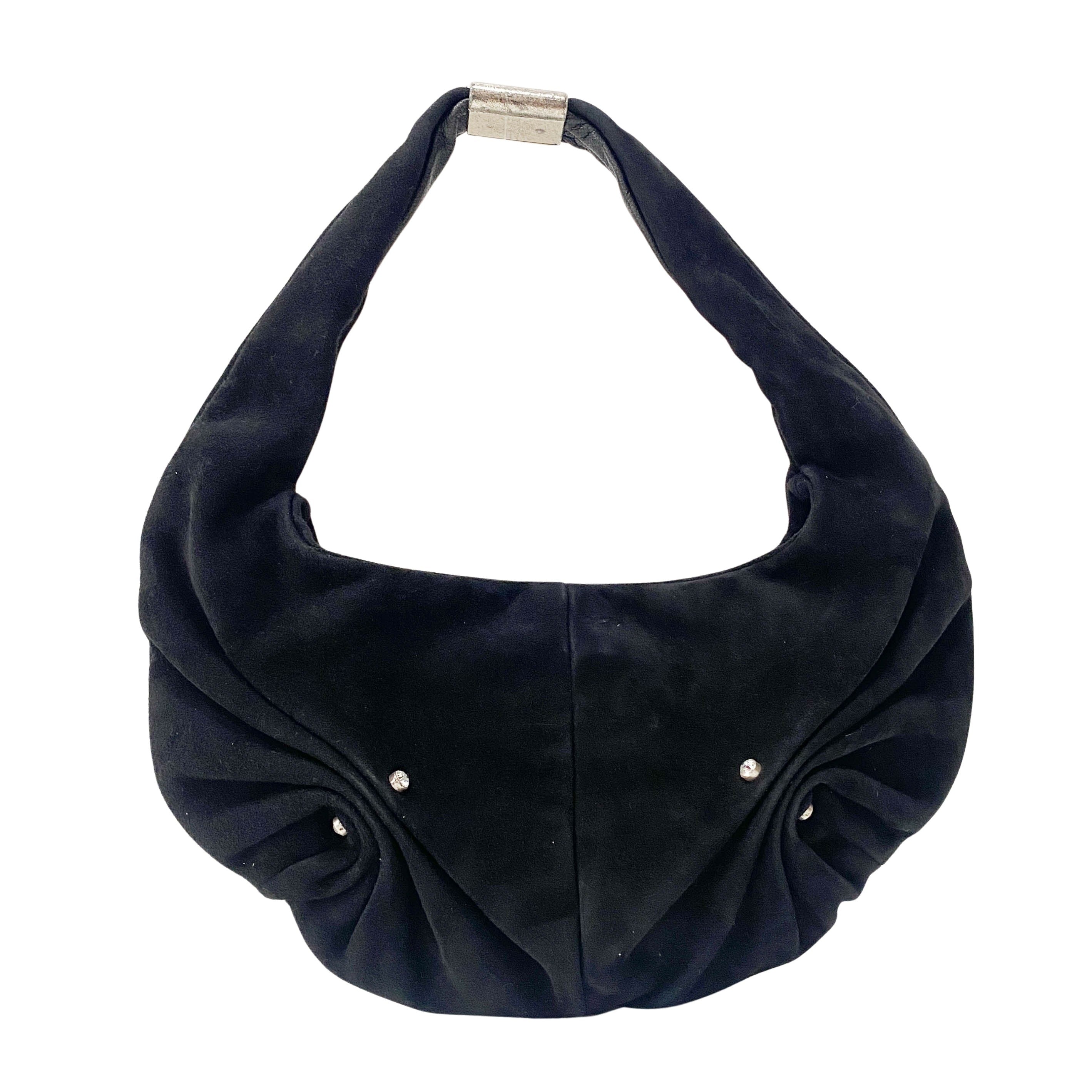 Rive Gauche Black Suede Bag