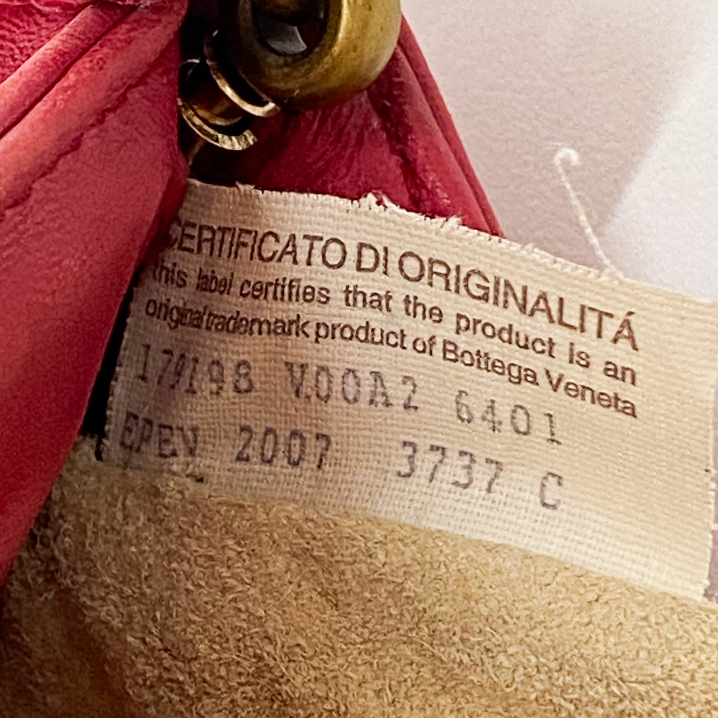 Intrecciato Pink Leather Shoulder Bag