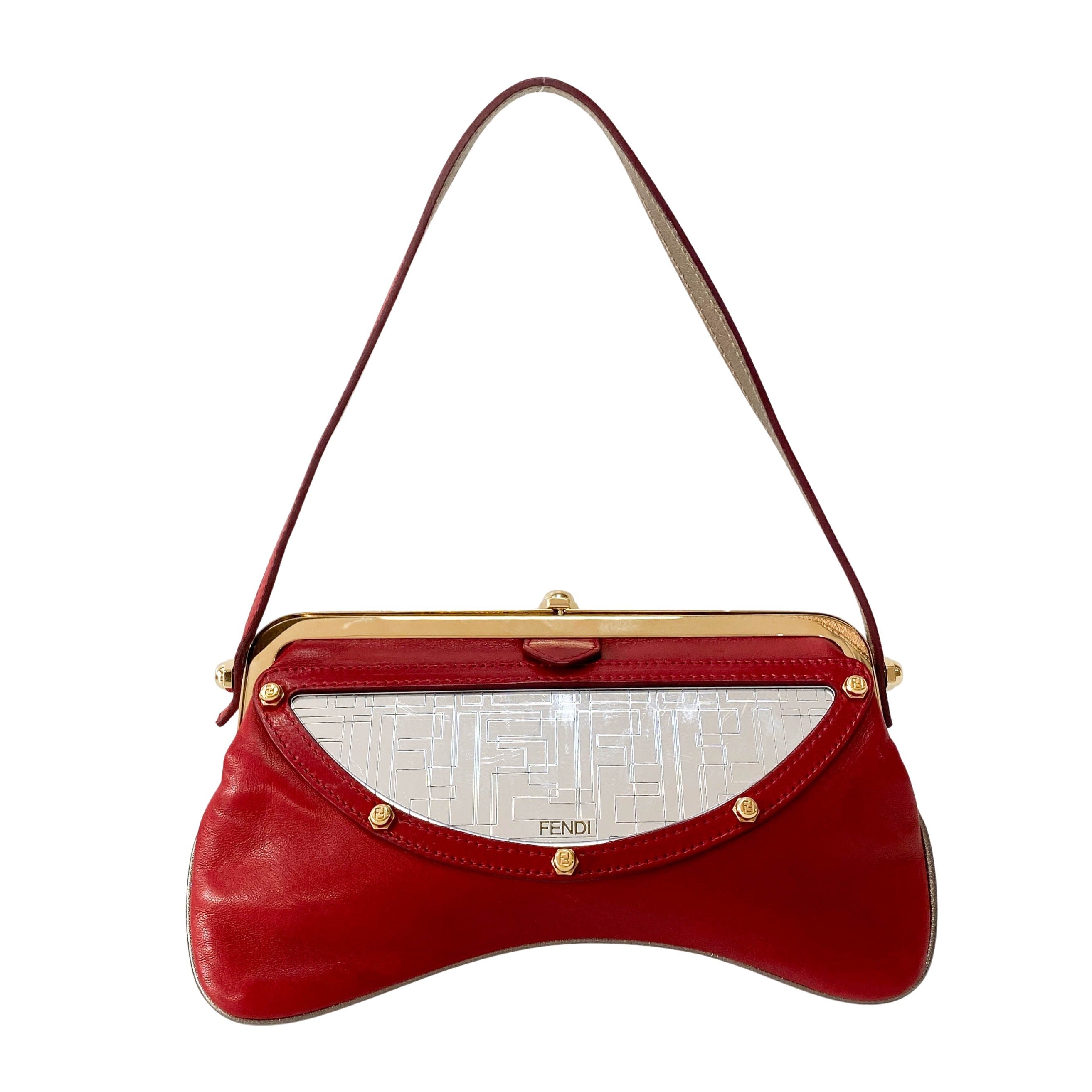 Archive Red Leather Mini Shoulder Bag