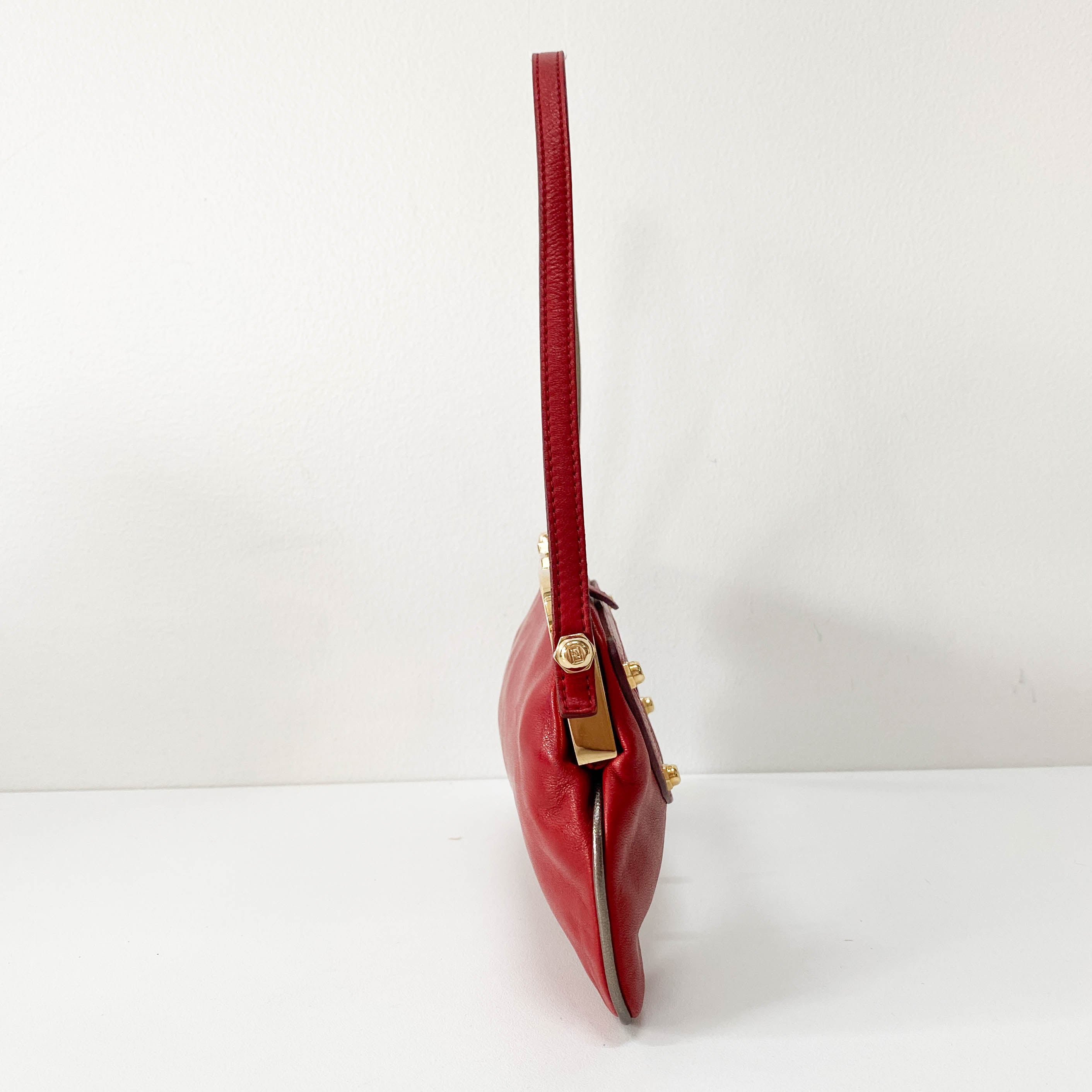 Archive Red Leather Mini Shoulder Bag