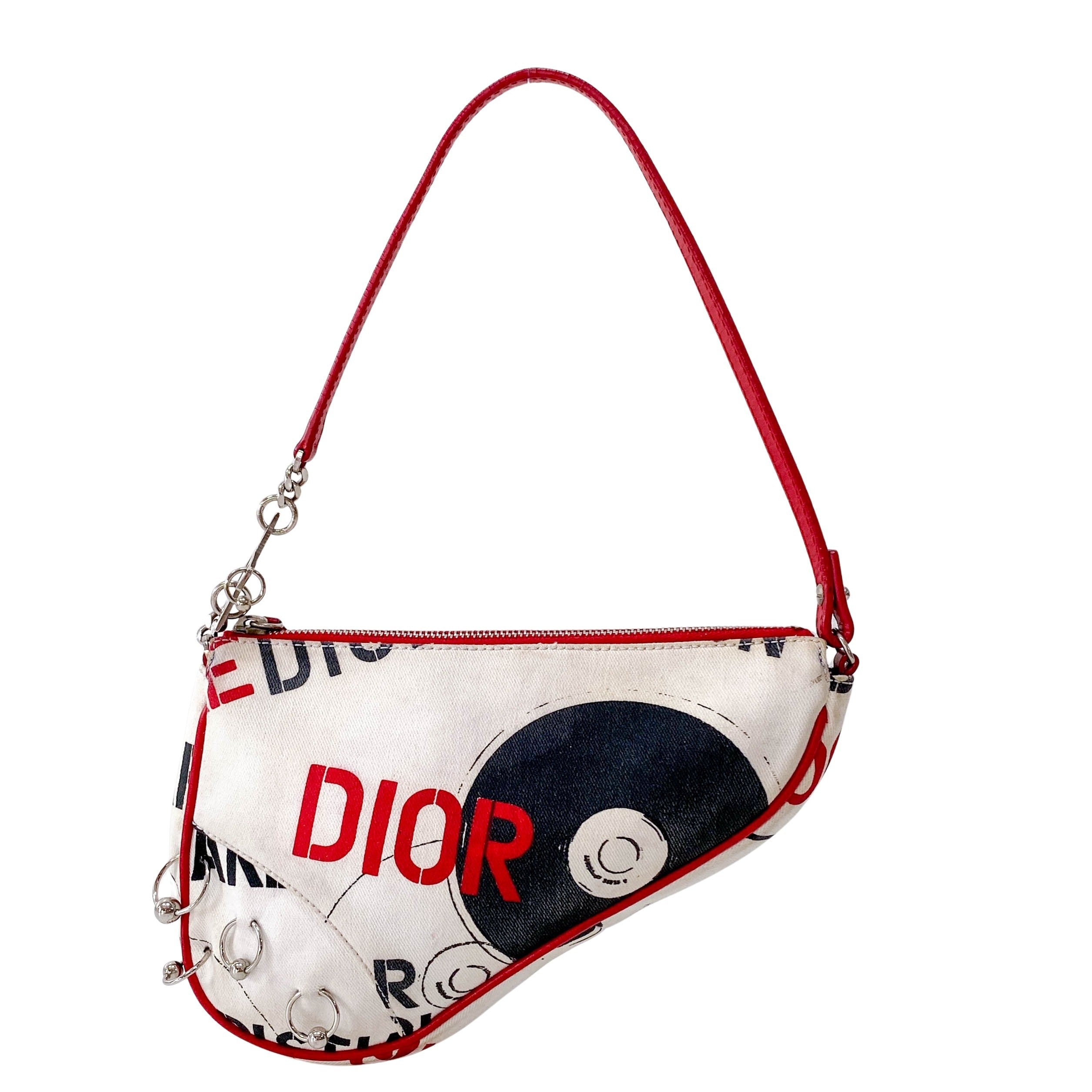 Punk Saddle Mini Neutral Canvas Shoulder Bag