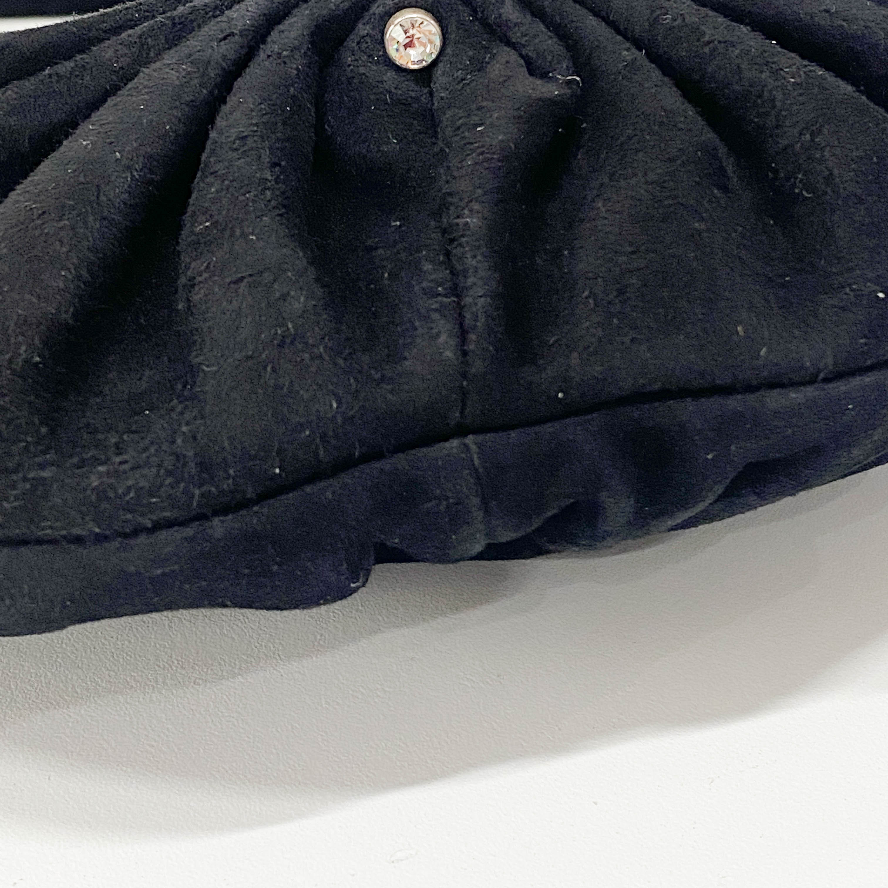 Rive Gauche Black Suede Bag