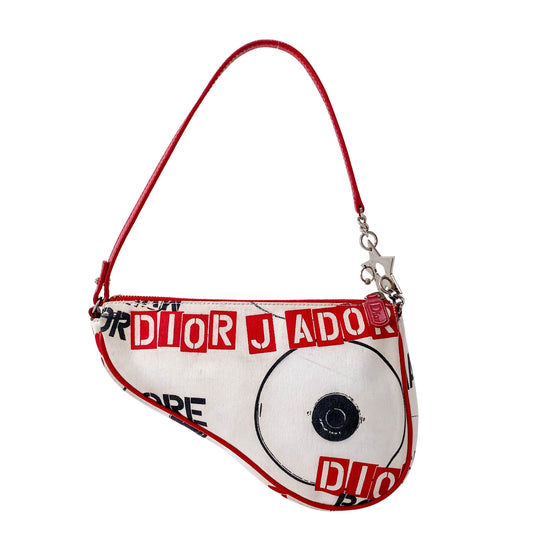 Punk Saddle Mini Neutral Canvas Shoulder Bag