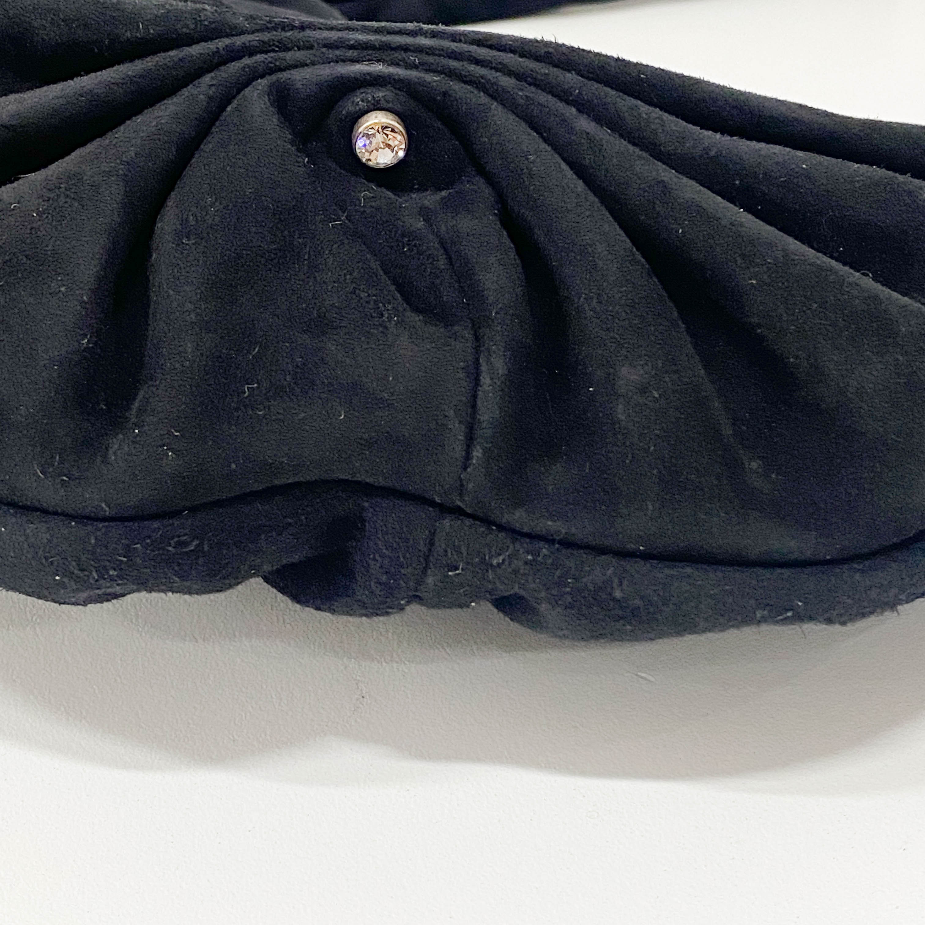 Rive Gauche Black Suede Bag