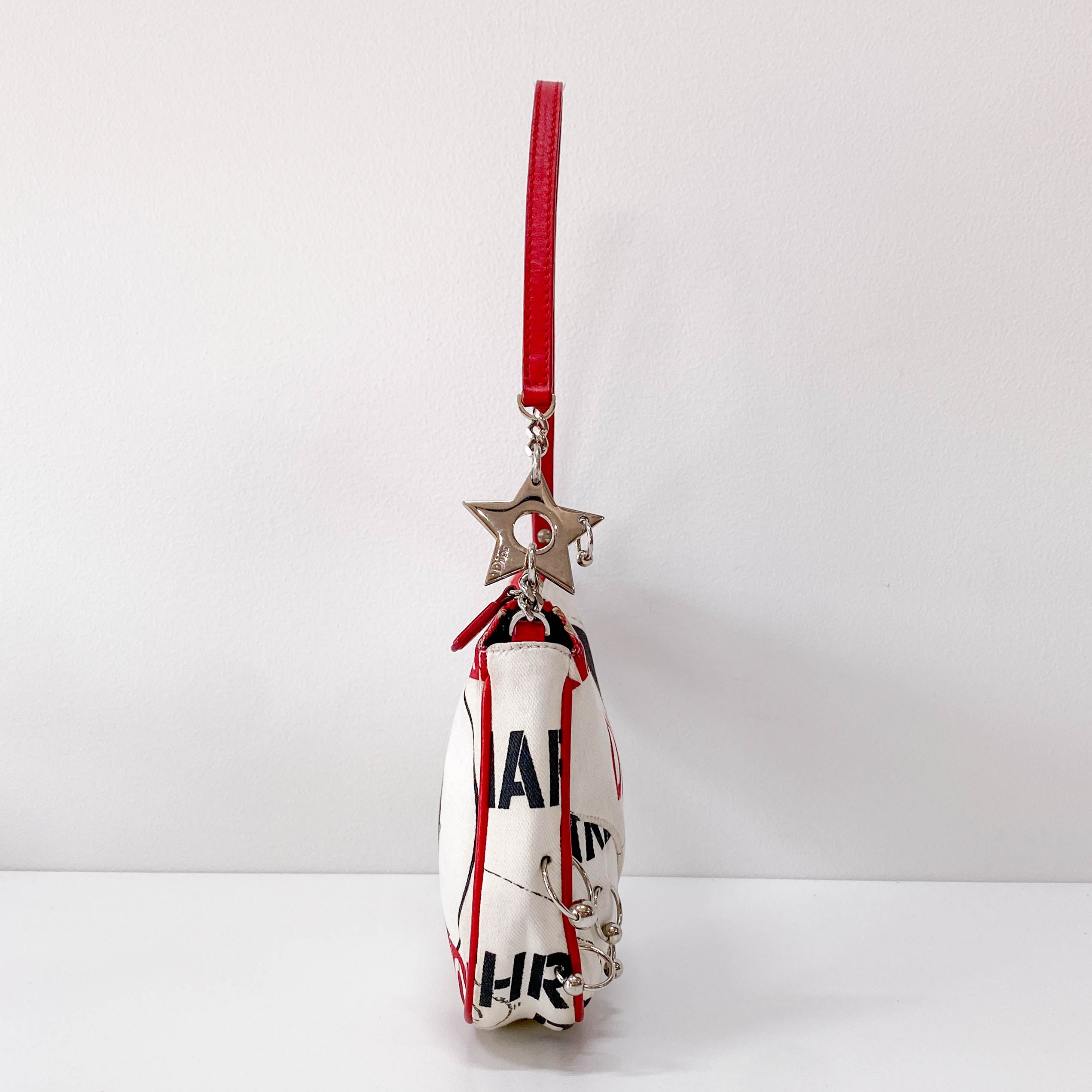 Punk Saddle Mini Neutral Canvas Shoulder Bag