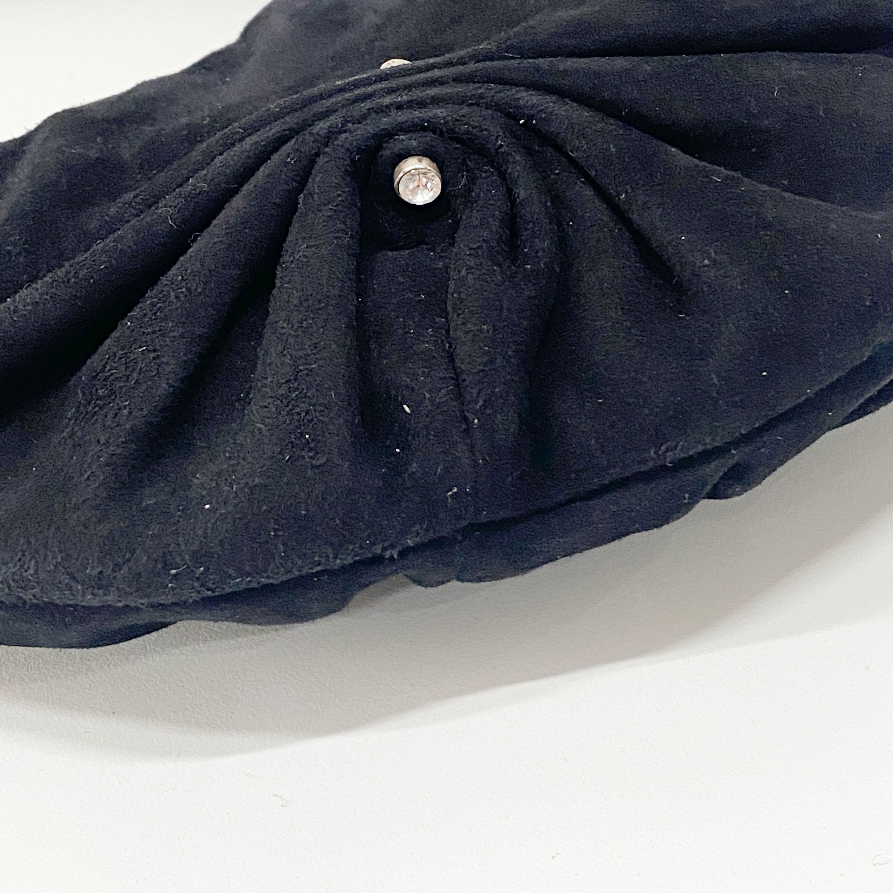 Rive Gauche Black Suede Bag