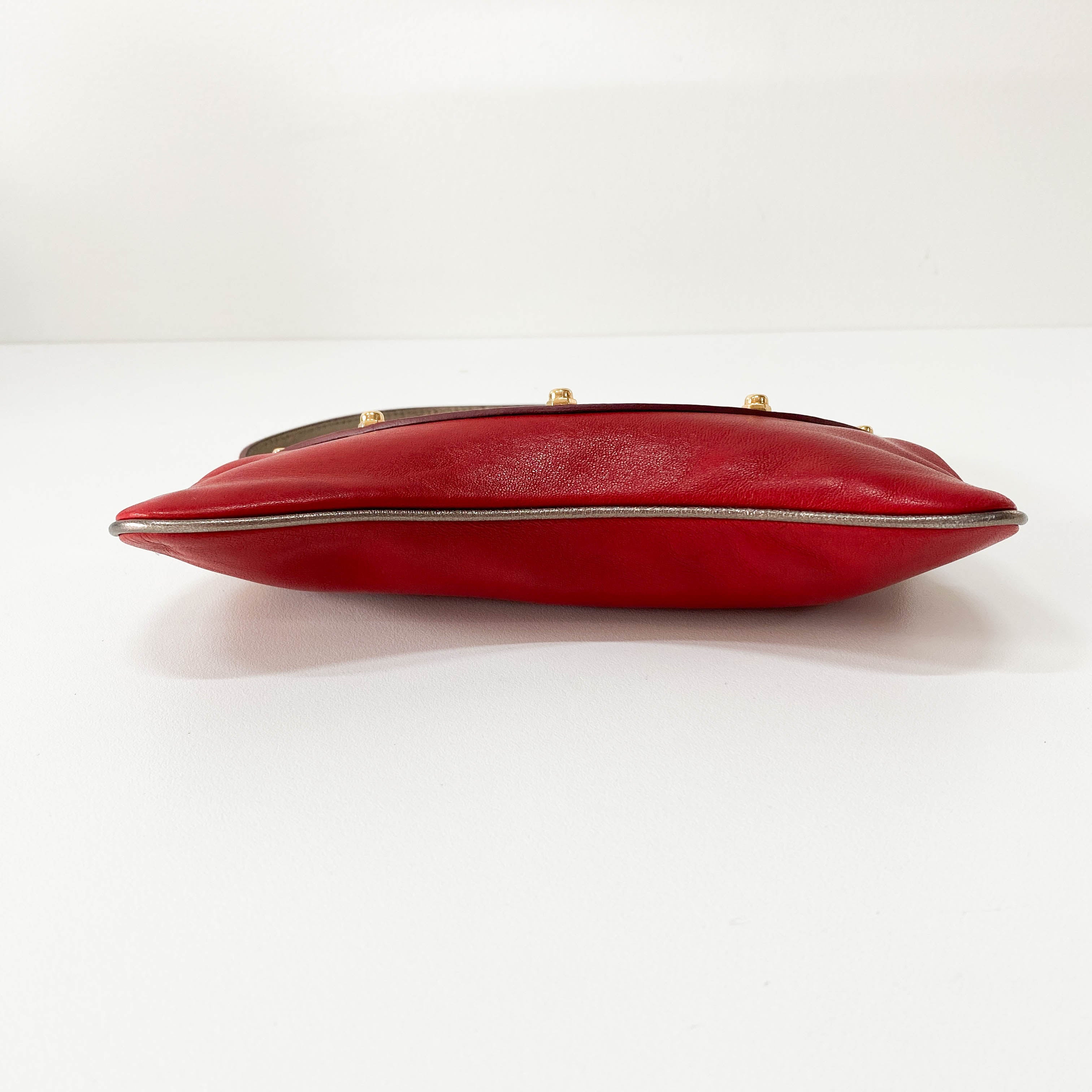 Archive Red Leather Mini Shoulder Bag