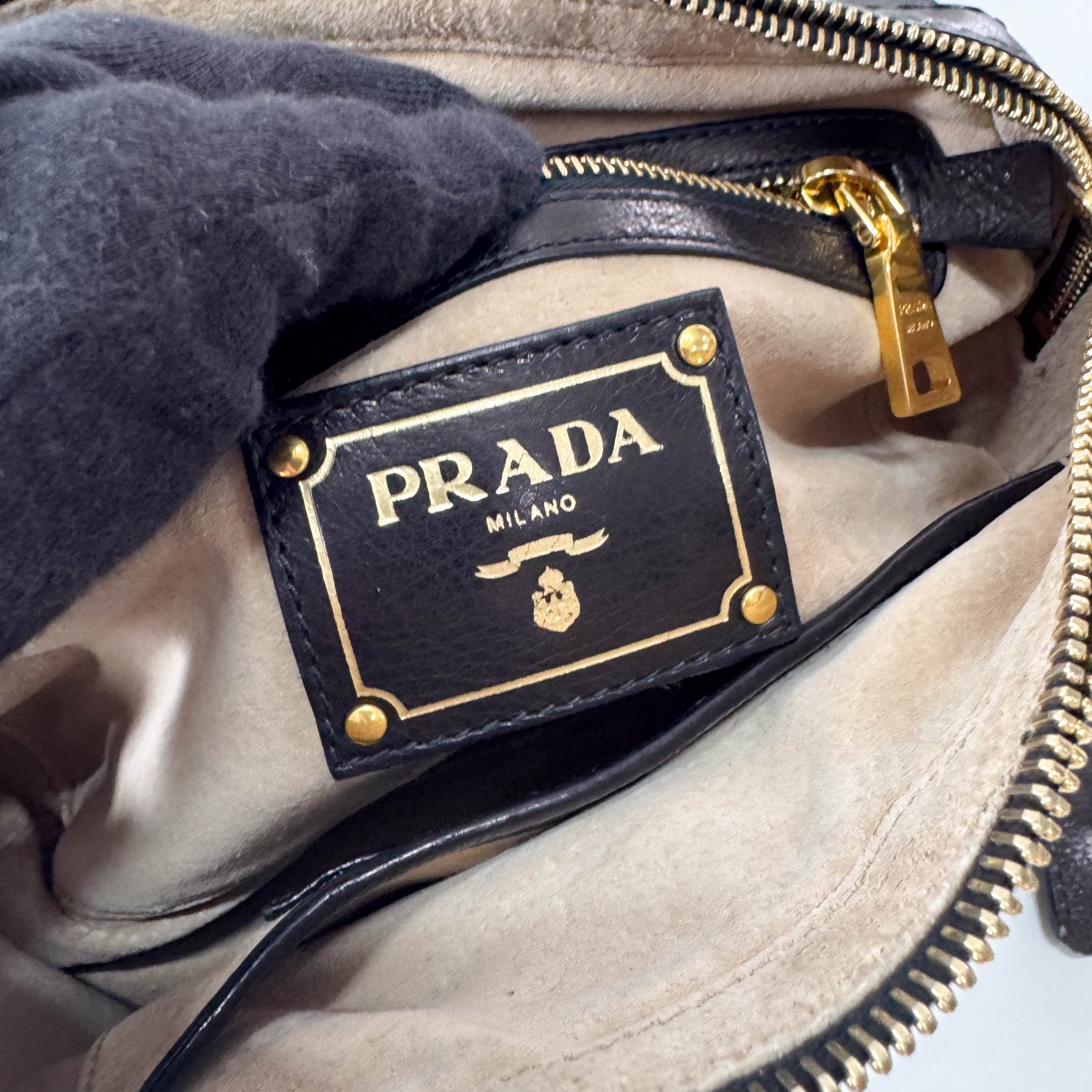 Black Leather Chain Shoulder Bag