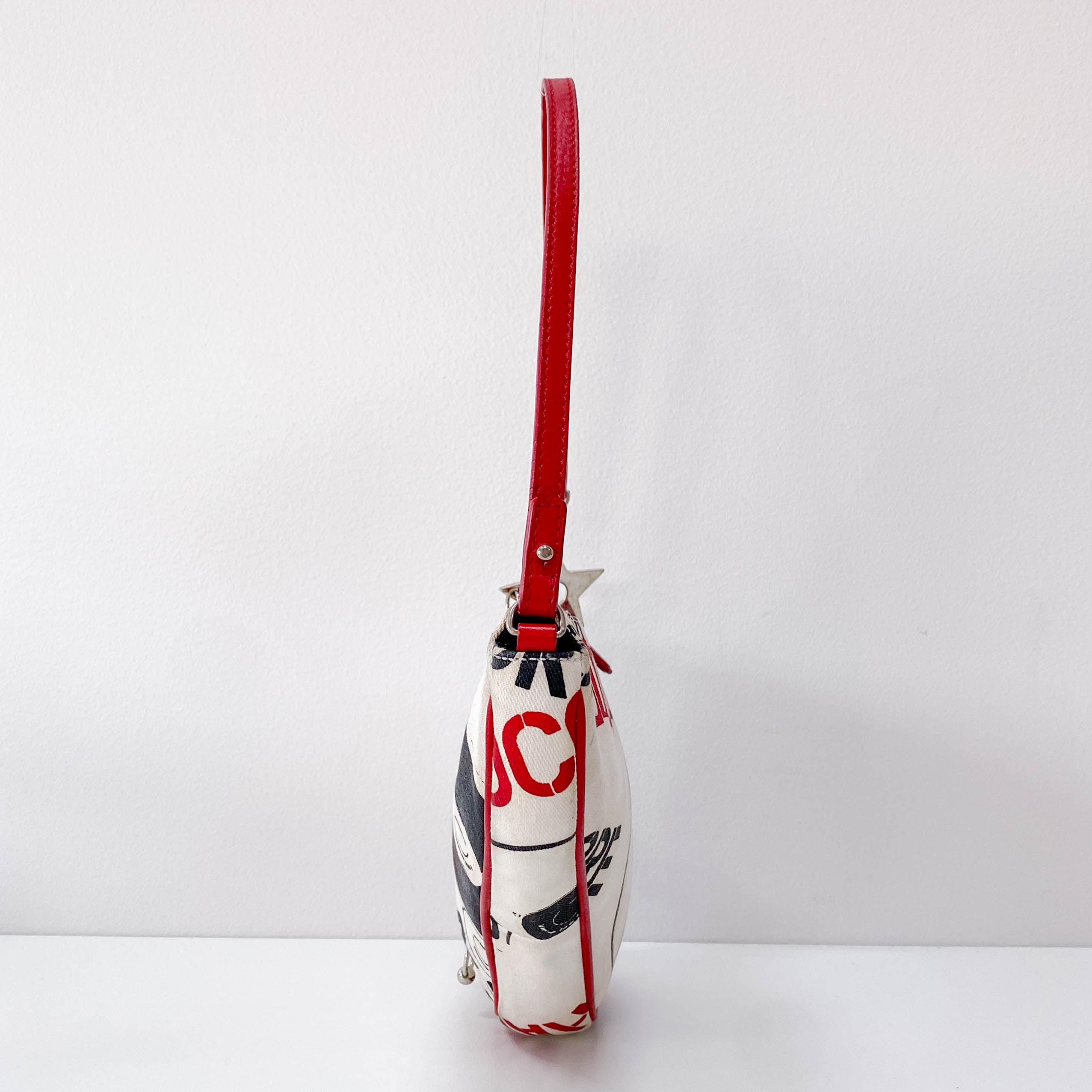 Punk Saddle Mini Neutral Canvas Shoulder Bag